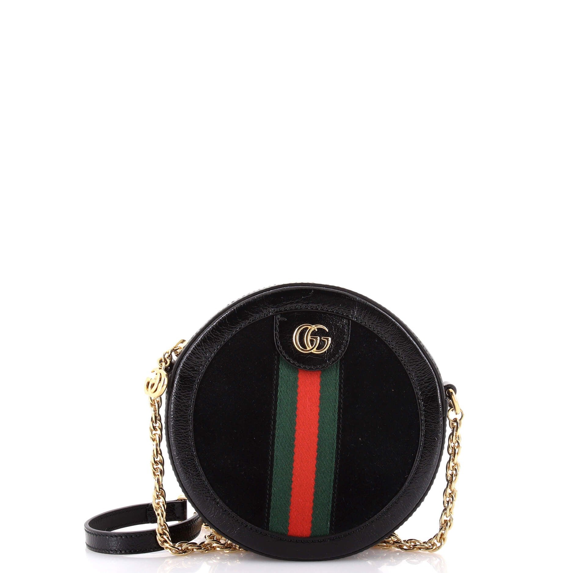 Gucci Ophidia Round Shoulder Bag Suede Mini