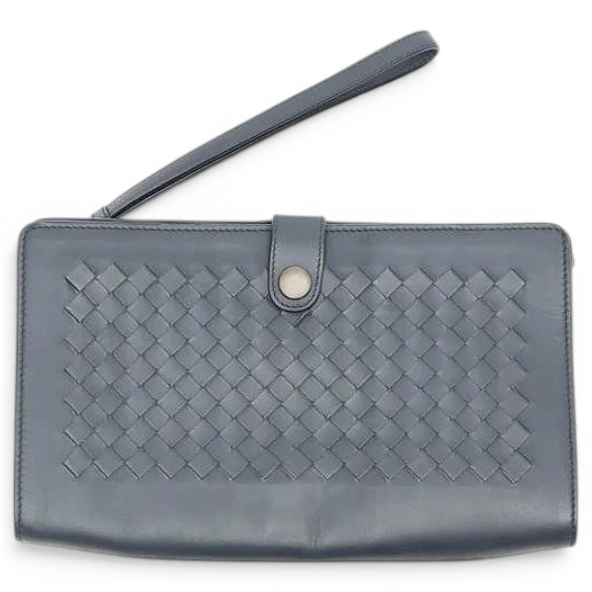 Leather clutch bag