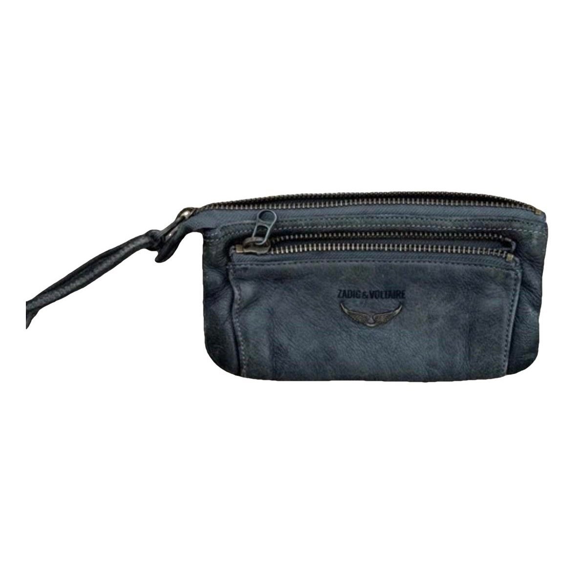 Leather clutch bag
