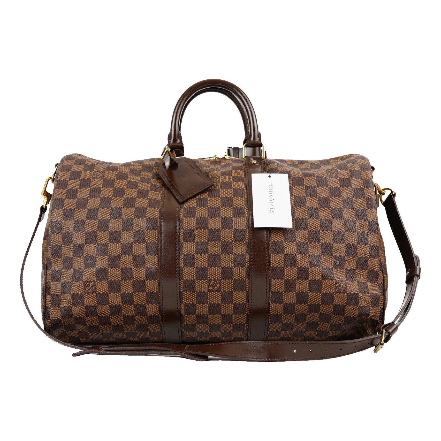 Keepall leather travel bag