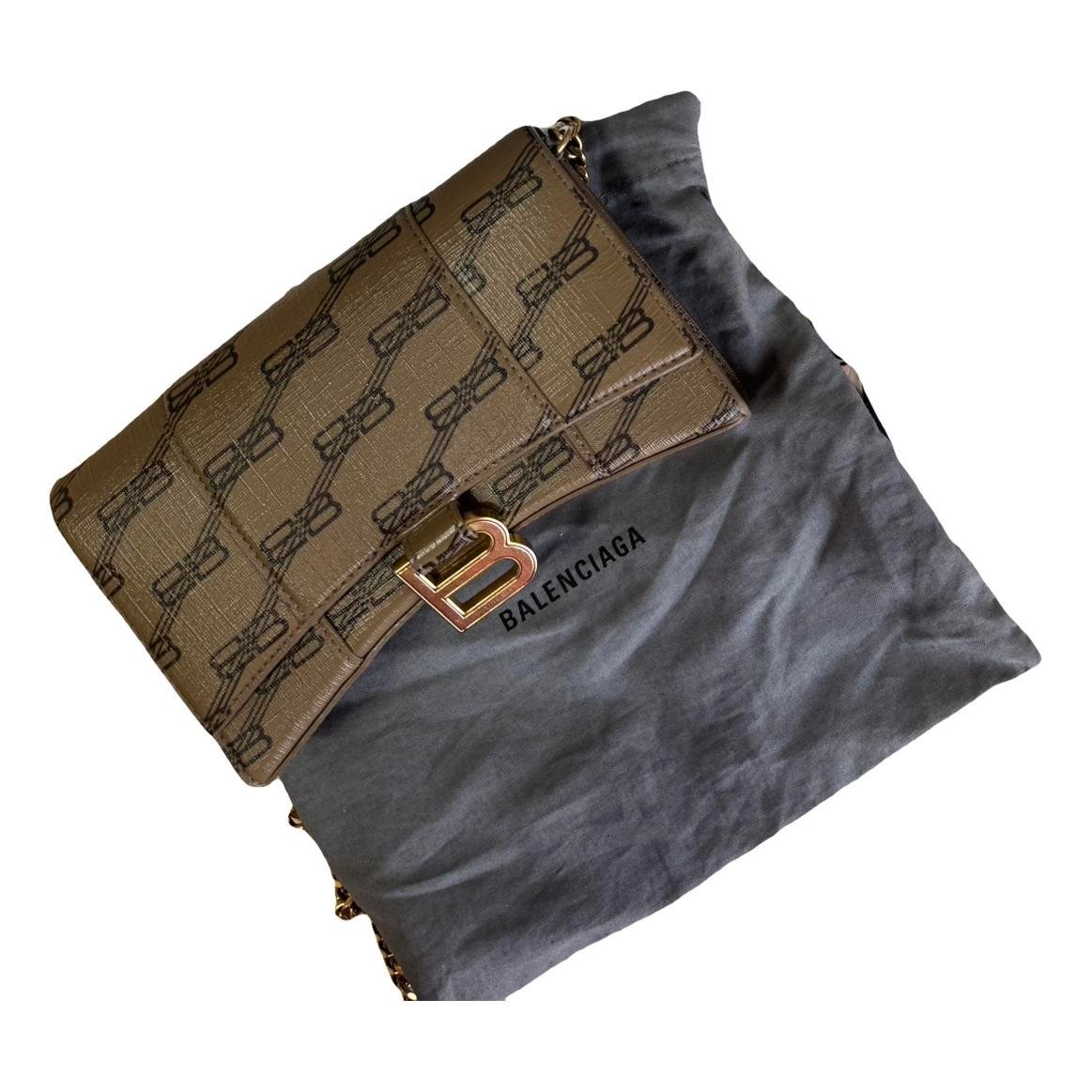 Hourglass leather crossbody bag