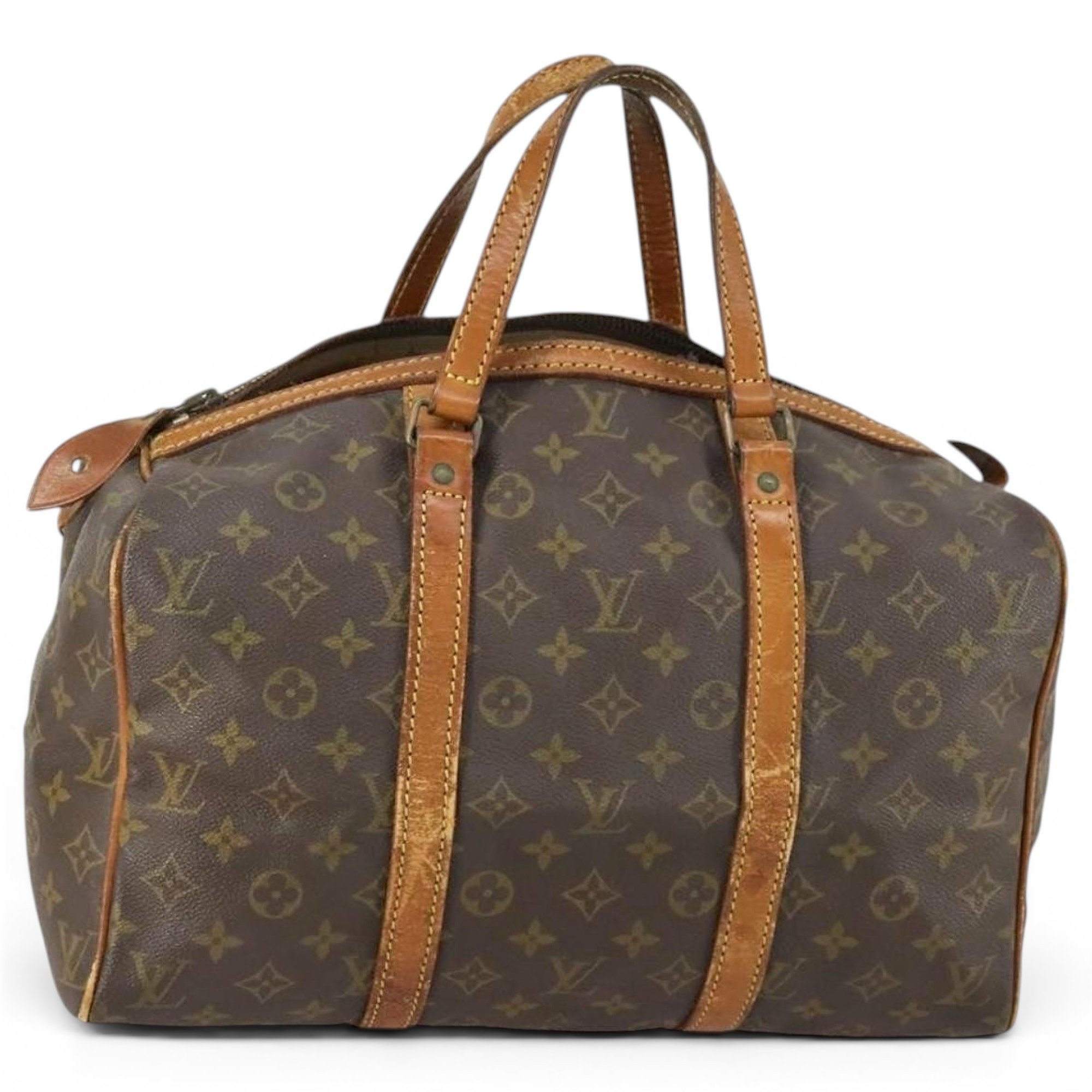Sac souple leather travel bag