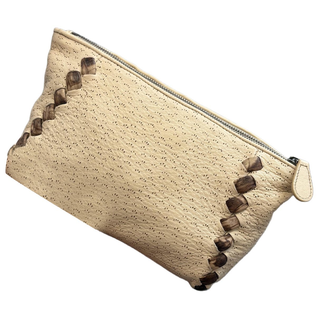 Leather clutch bag