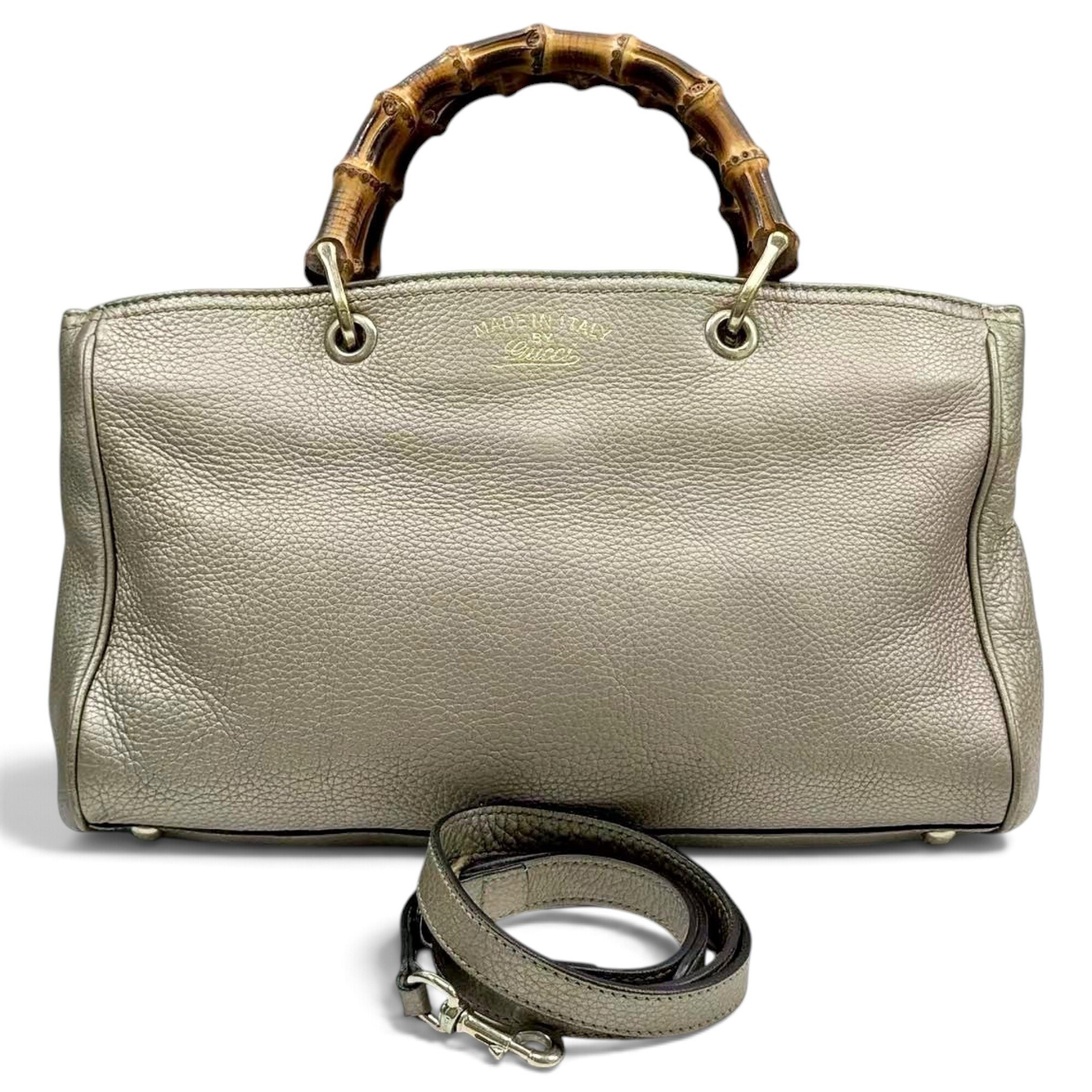 Bamboo Shopper leather tote