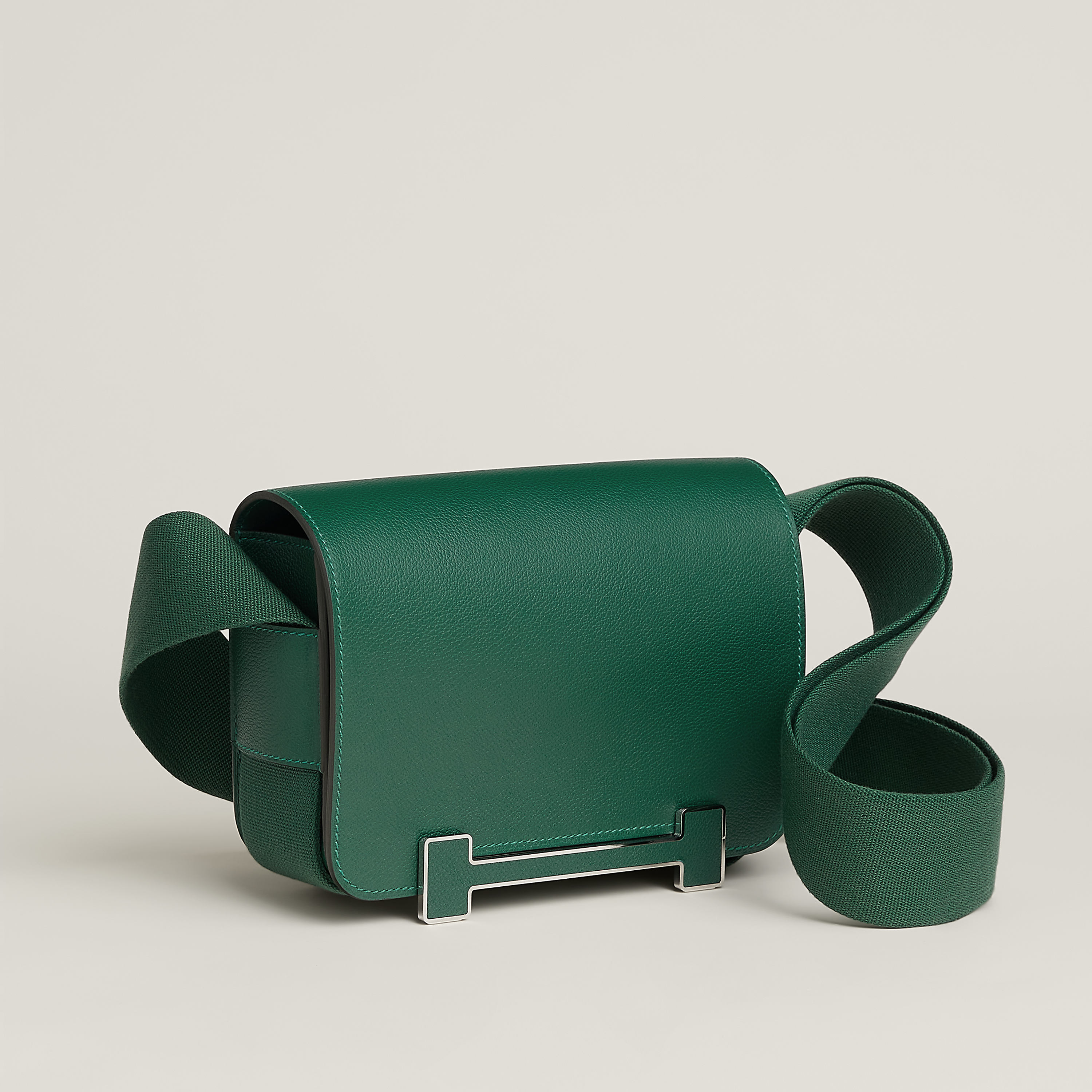 Hermès Geta calfskin Vert Moyen