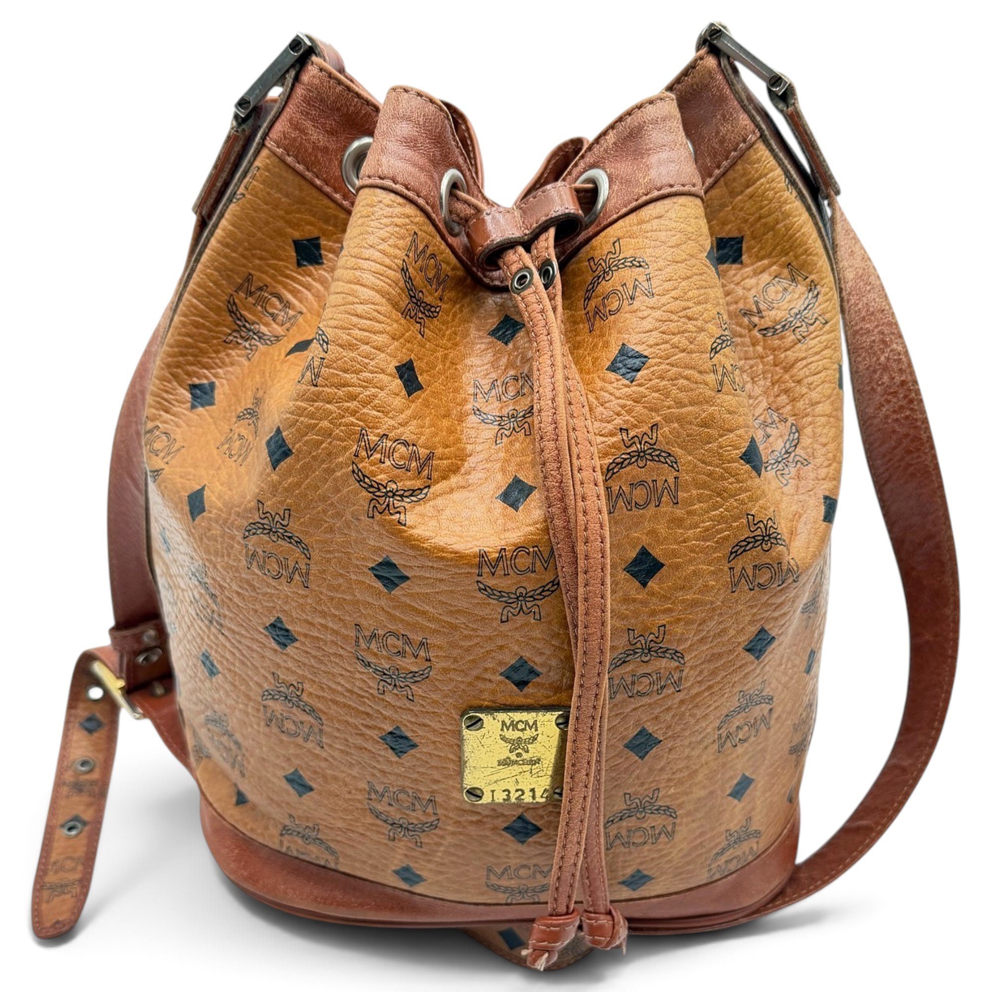MCM Heritage Drawstring leather handbag