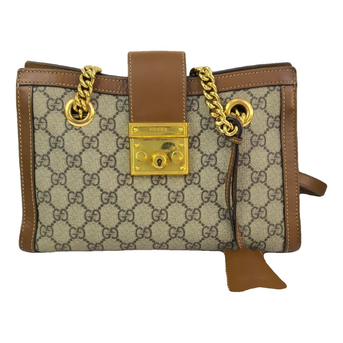 Padlock leather handbag