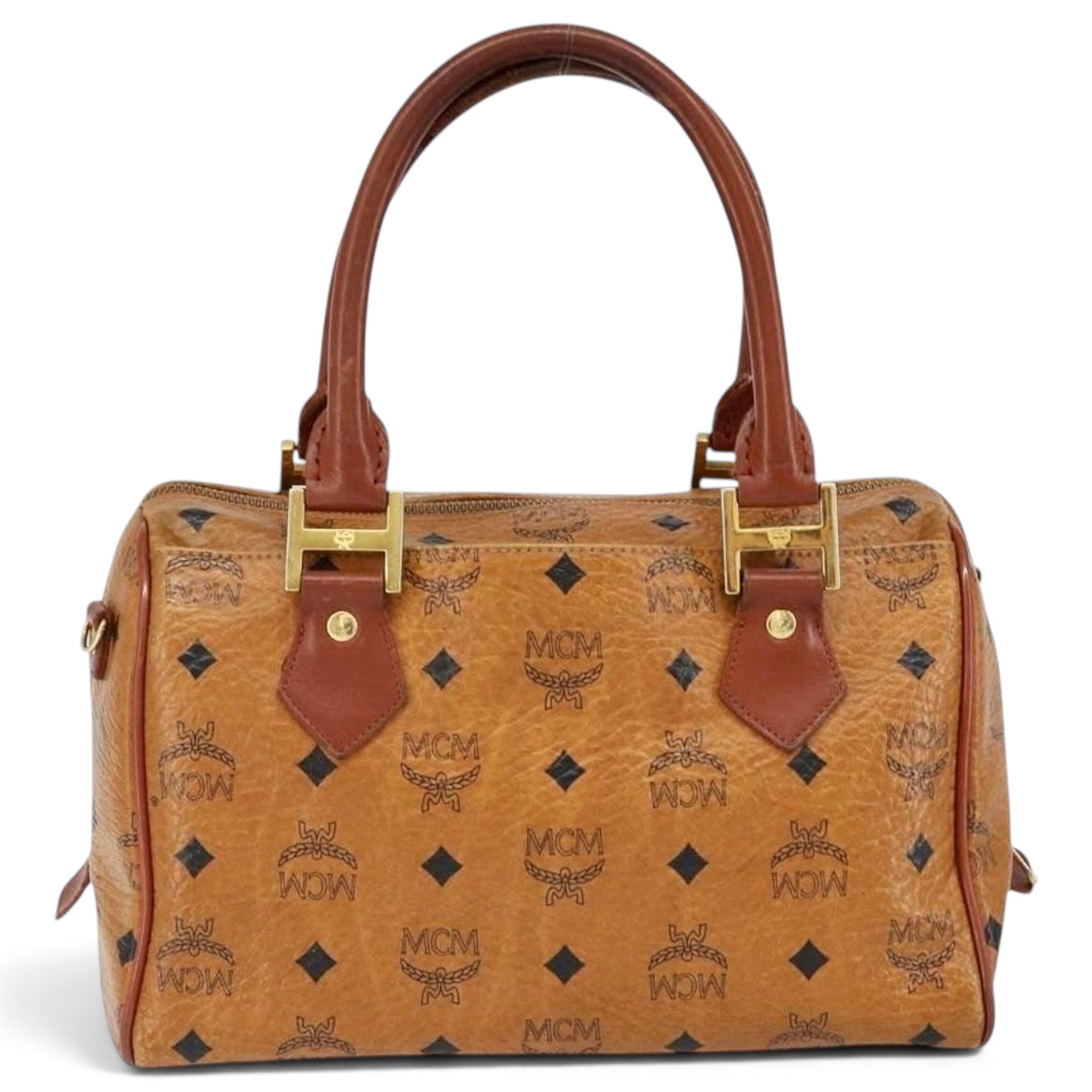 Boston leather bowling bag