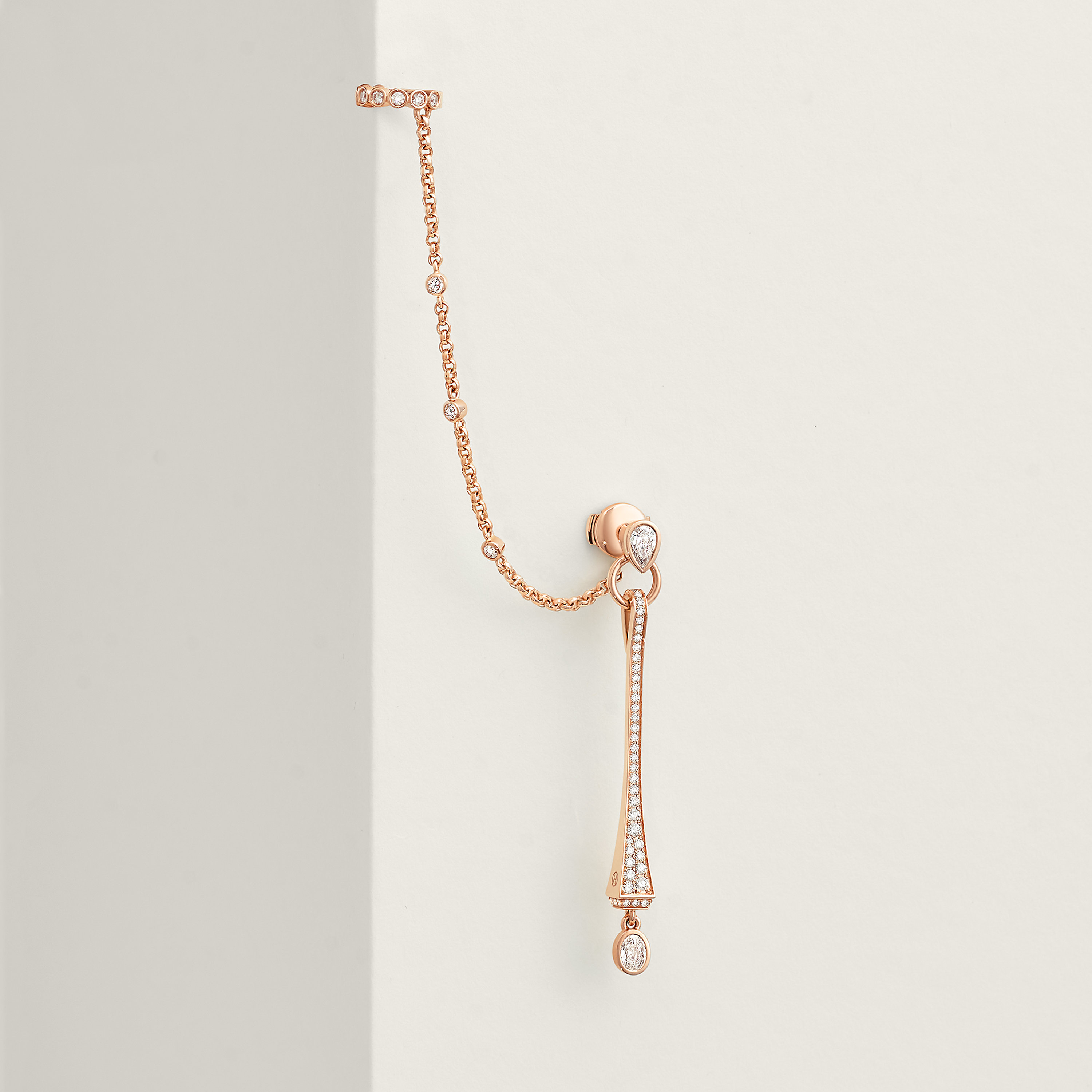 Clou de forge single ear climber earring