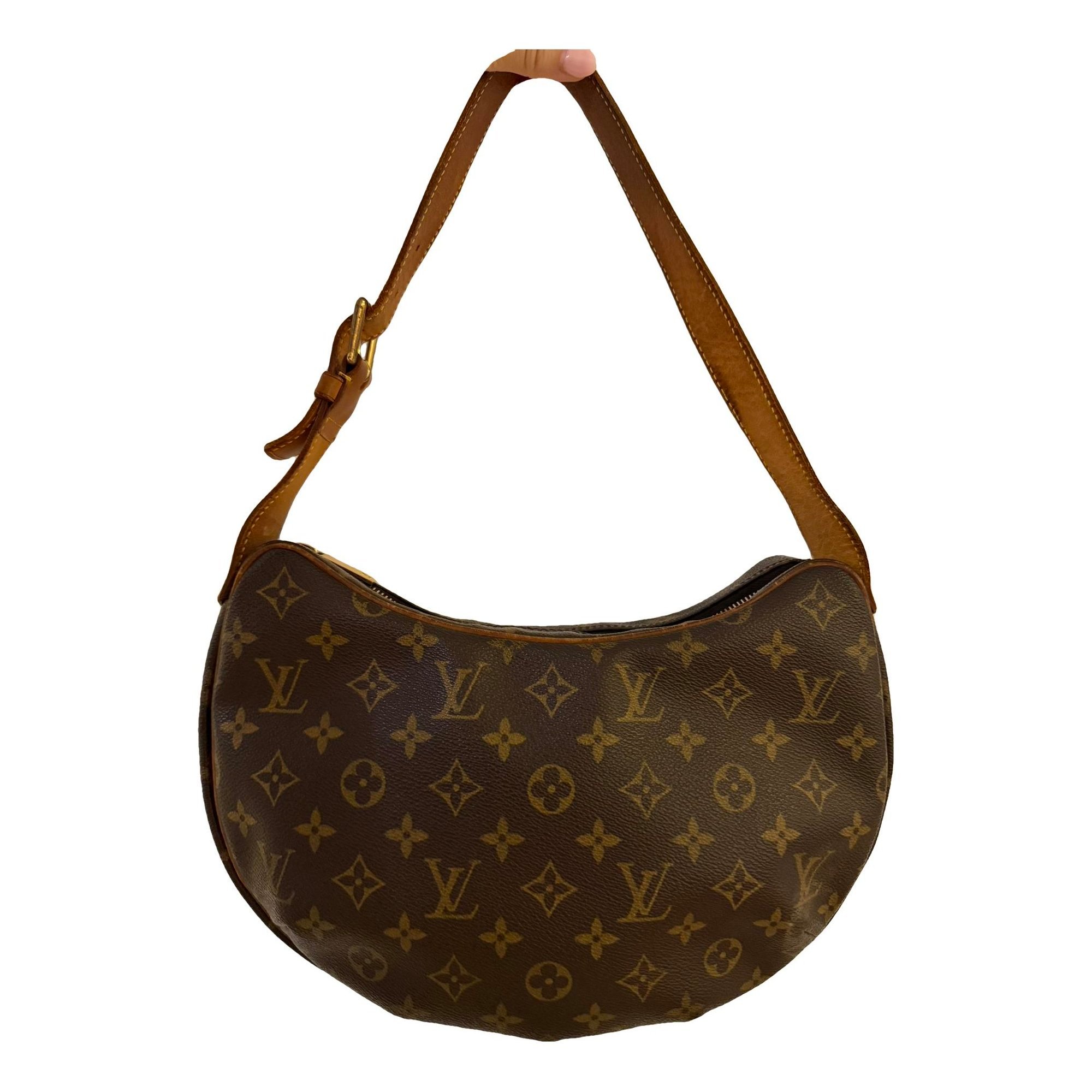Croissant leather handbag