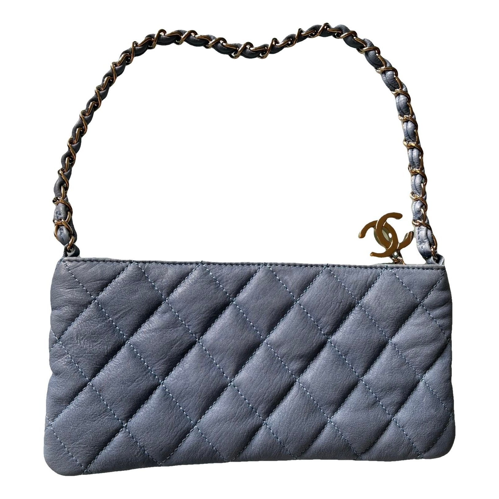 Leather clutch bag