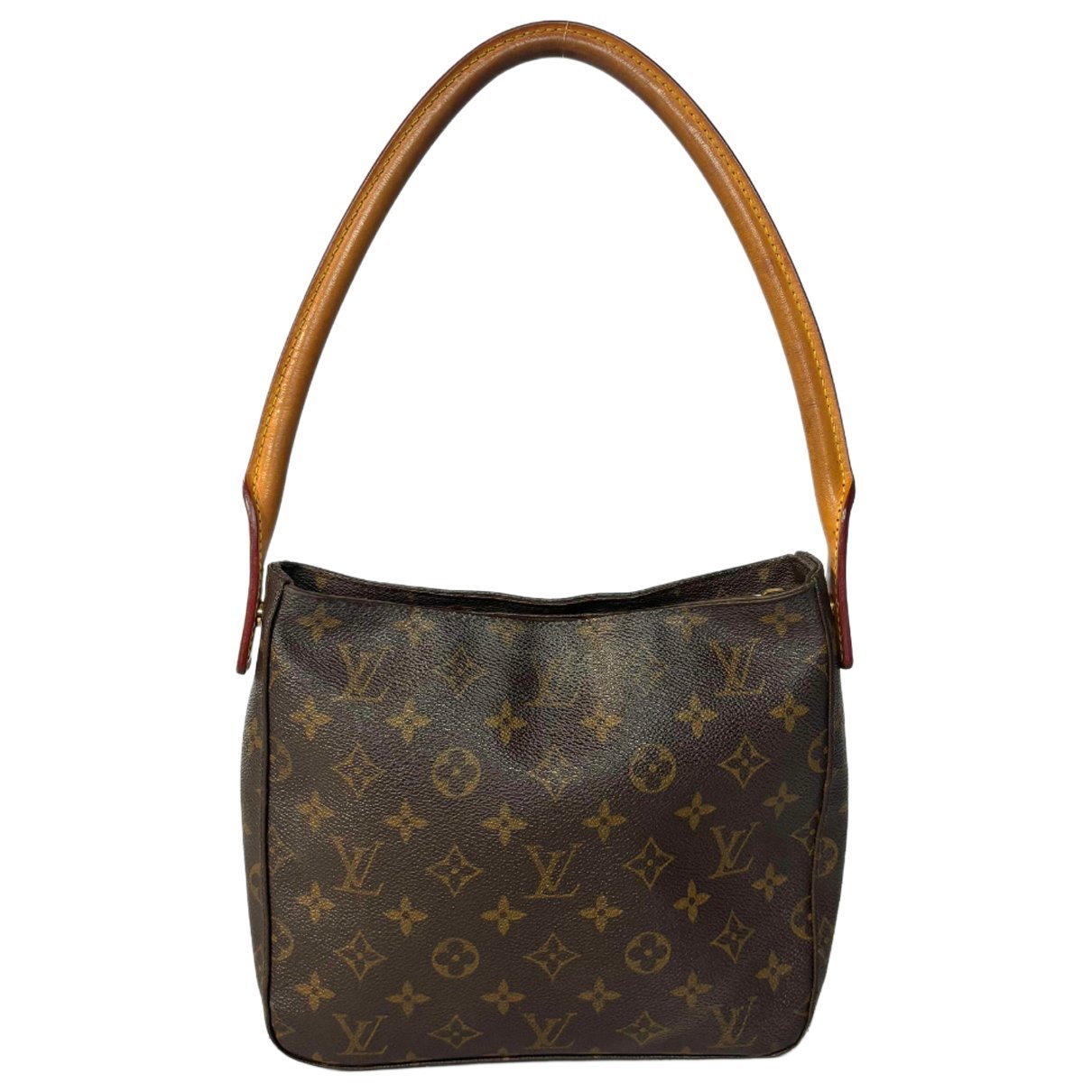 Looping leather handbag