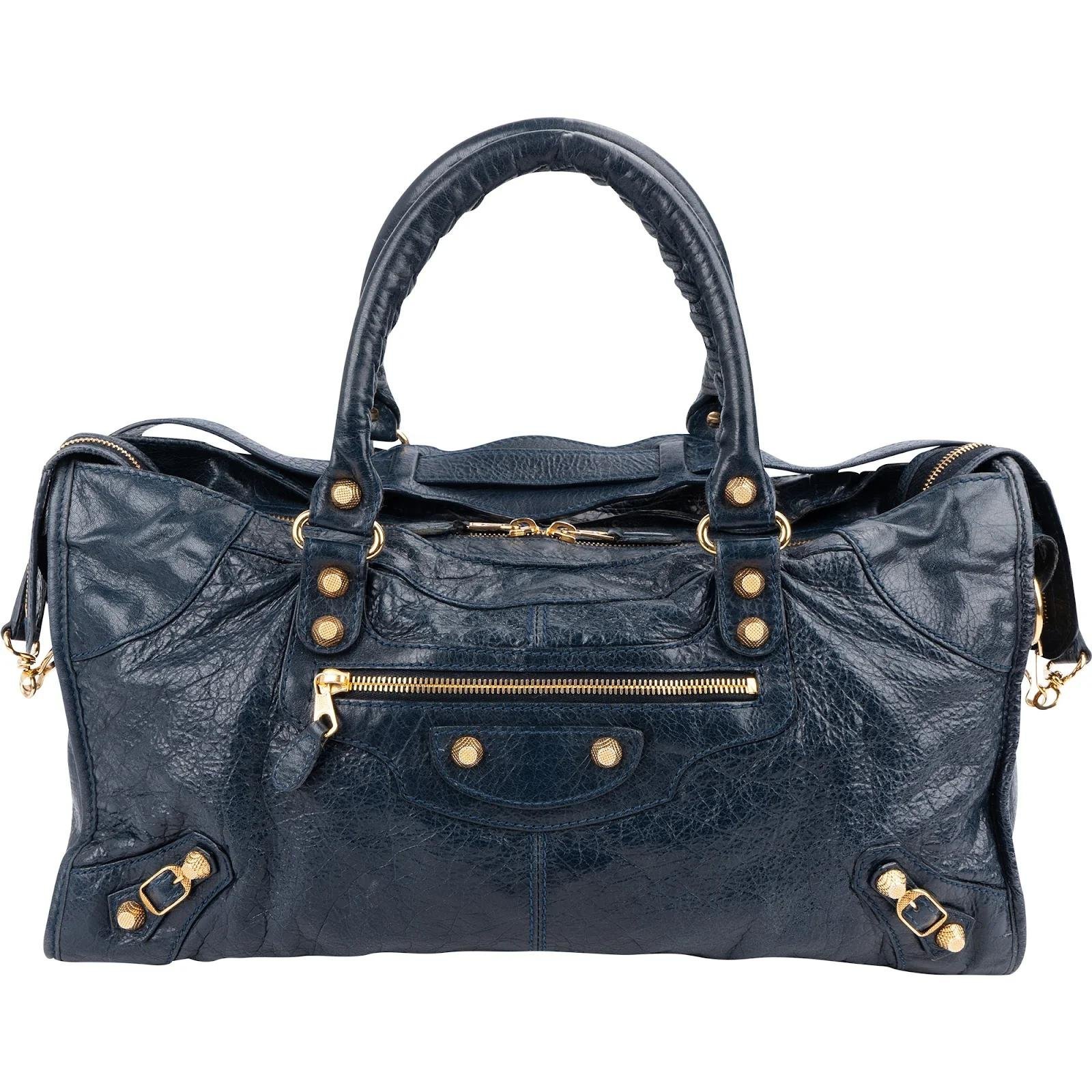 City leather handbag