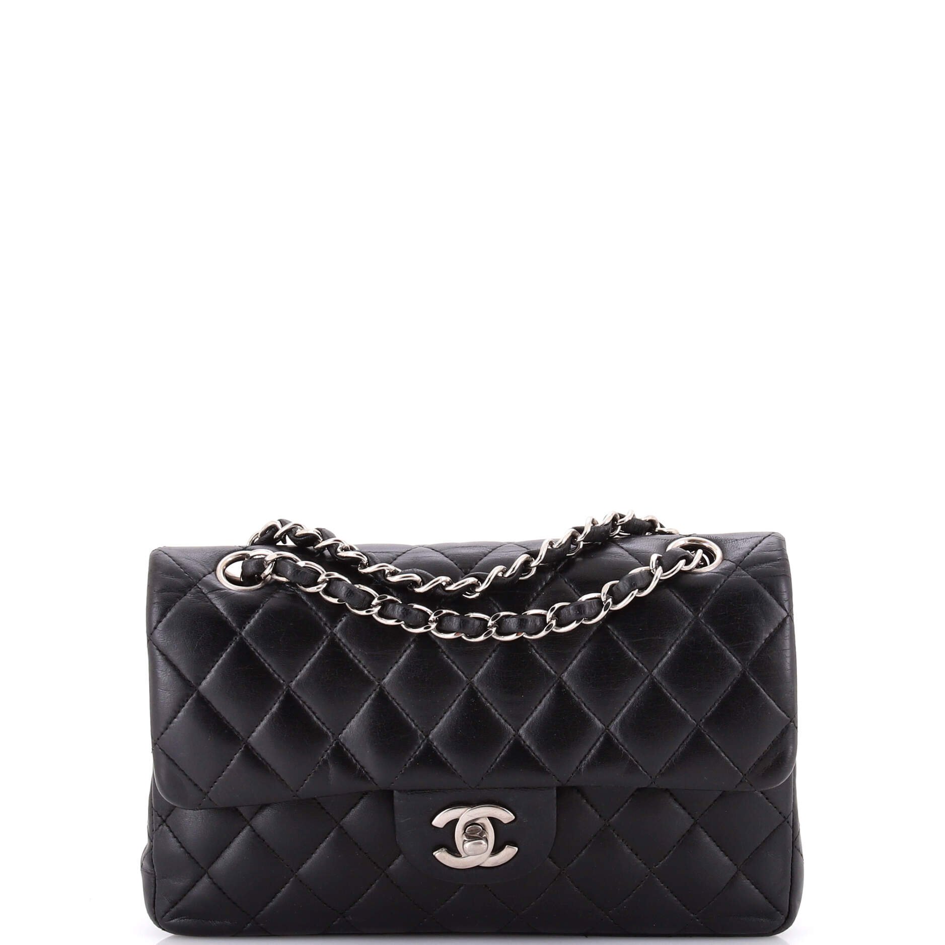 Vintage Classic Double Flap Bag Quilted Lambskin Small