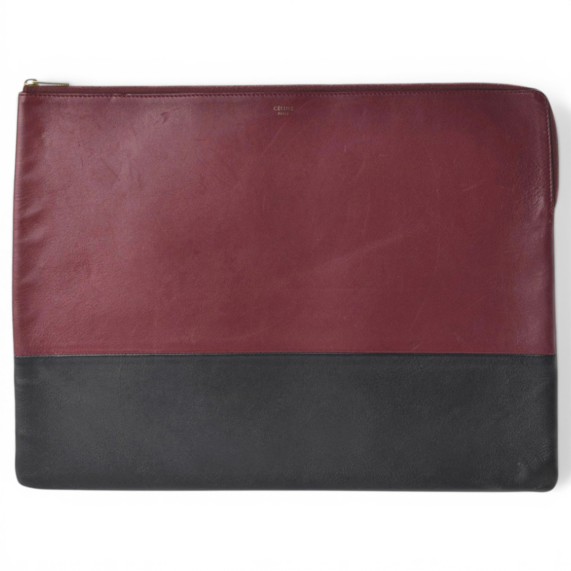 Leather clutch bag