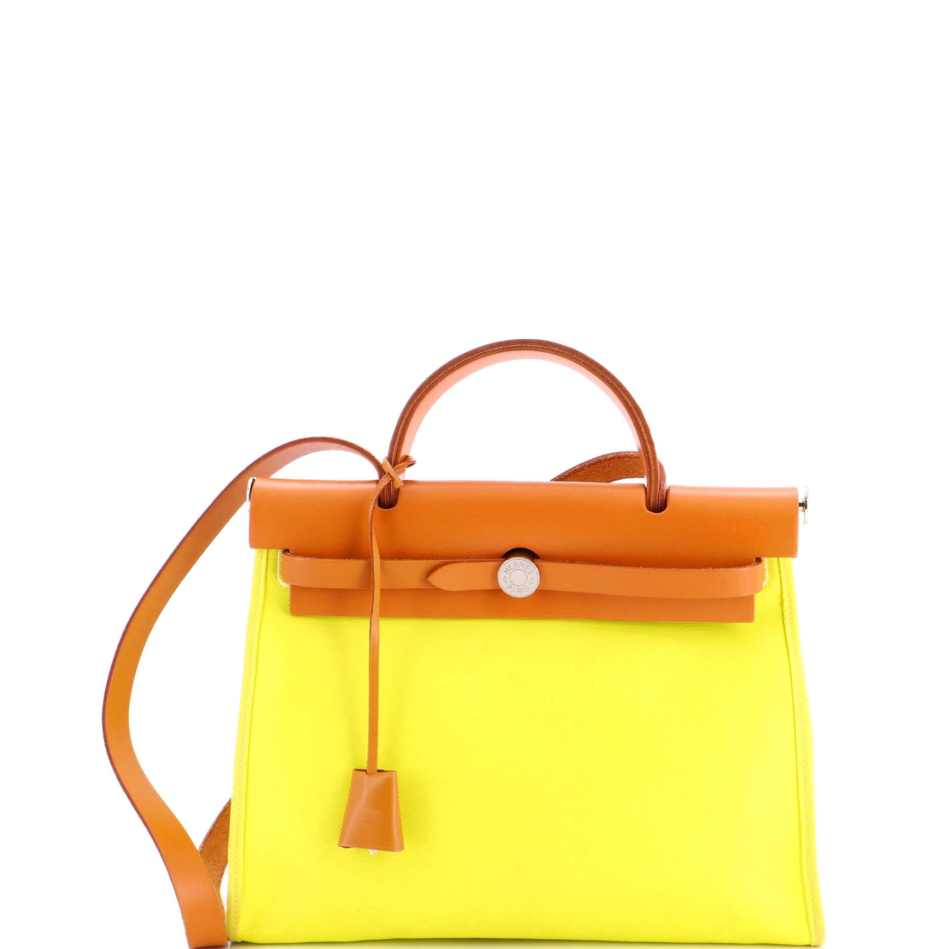 Hermes Herbag Zip Berline Vache Canvas and Leather 31