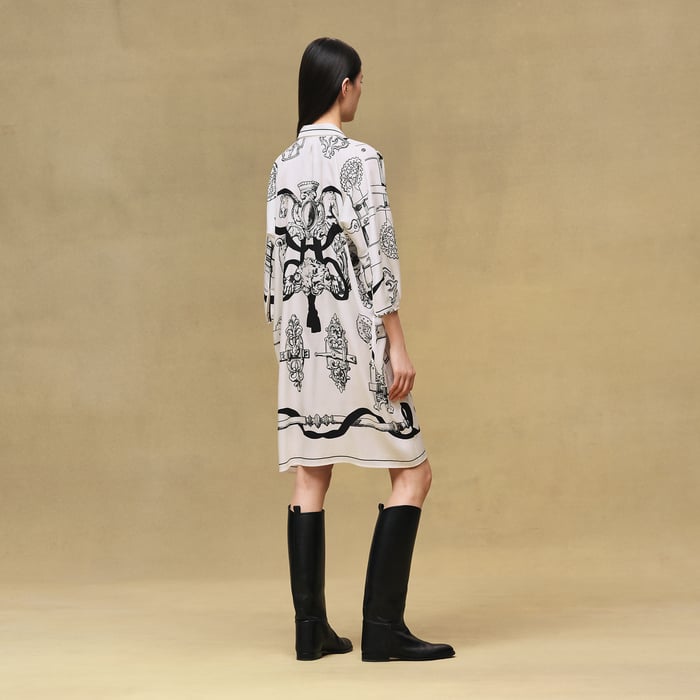 Blanc Nacre "Ferronnerie Remix" Shirt Dress
