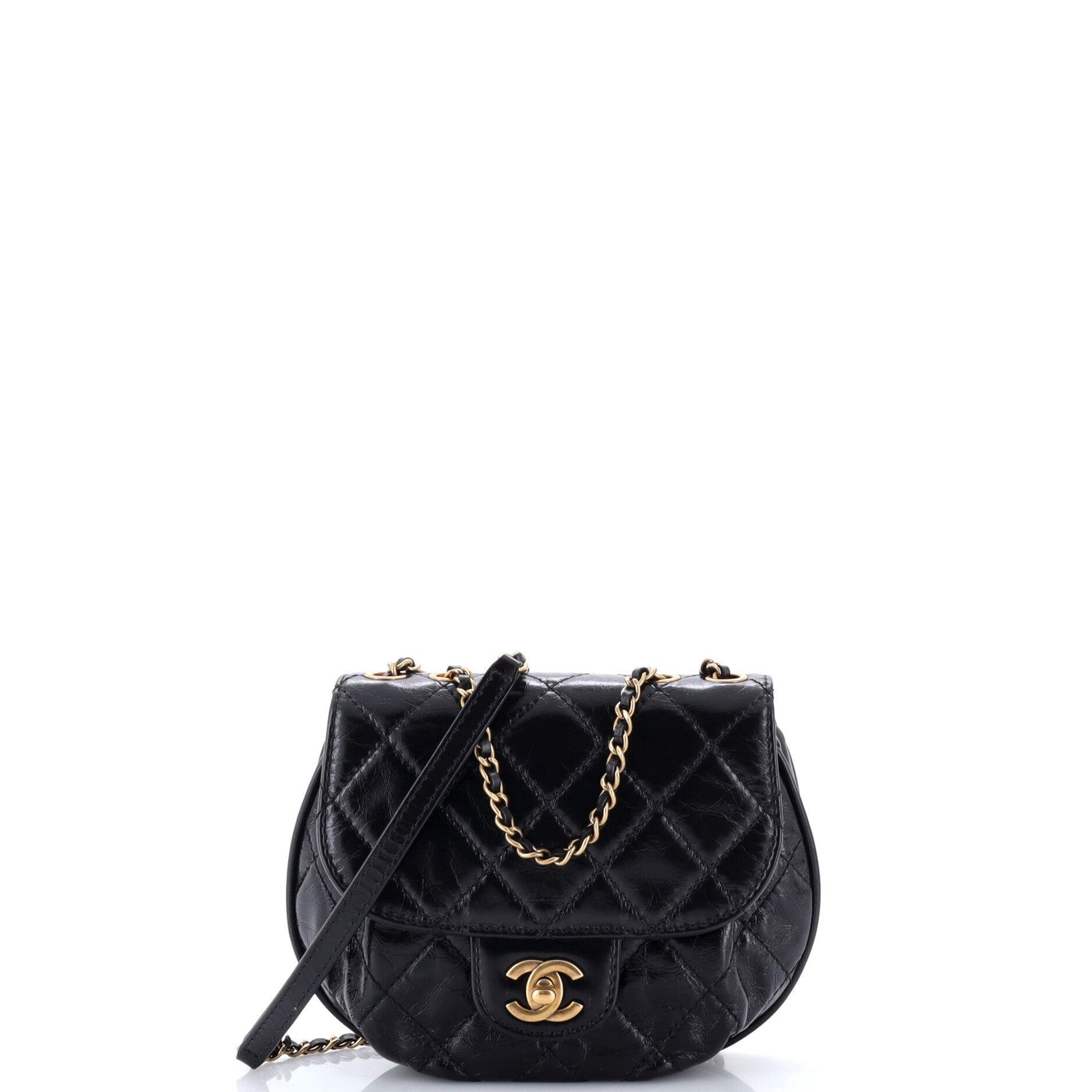 Dubai Messenger Bag Quilted Aged Calfskin Small