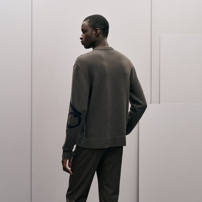 Taupe "Maxi Mors Sellier" Crewneck Sweater