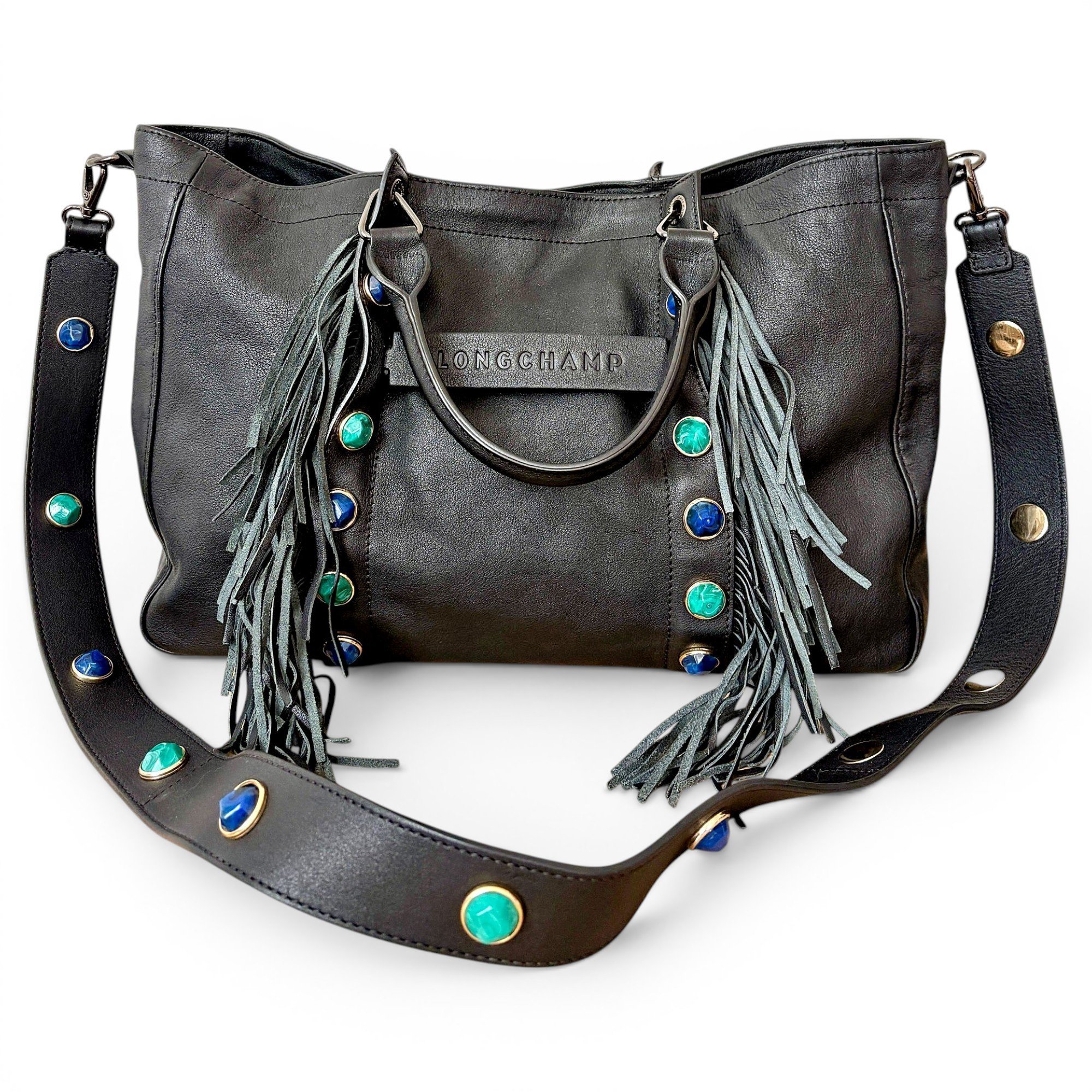 3D leather handbag