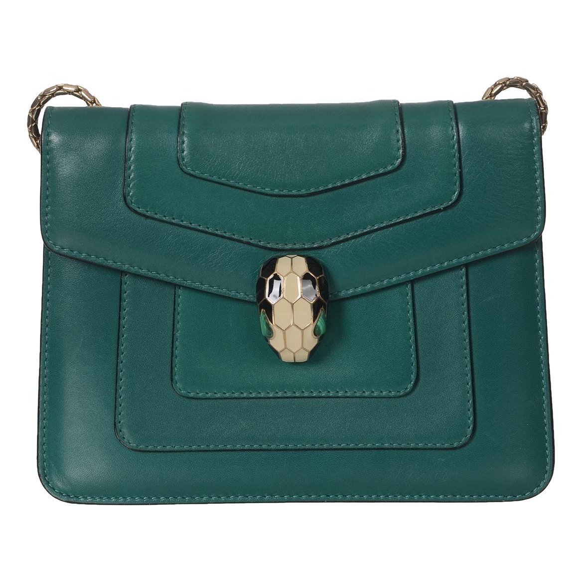 Serpenti leather handbag