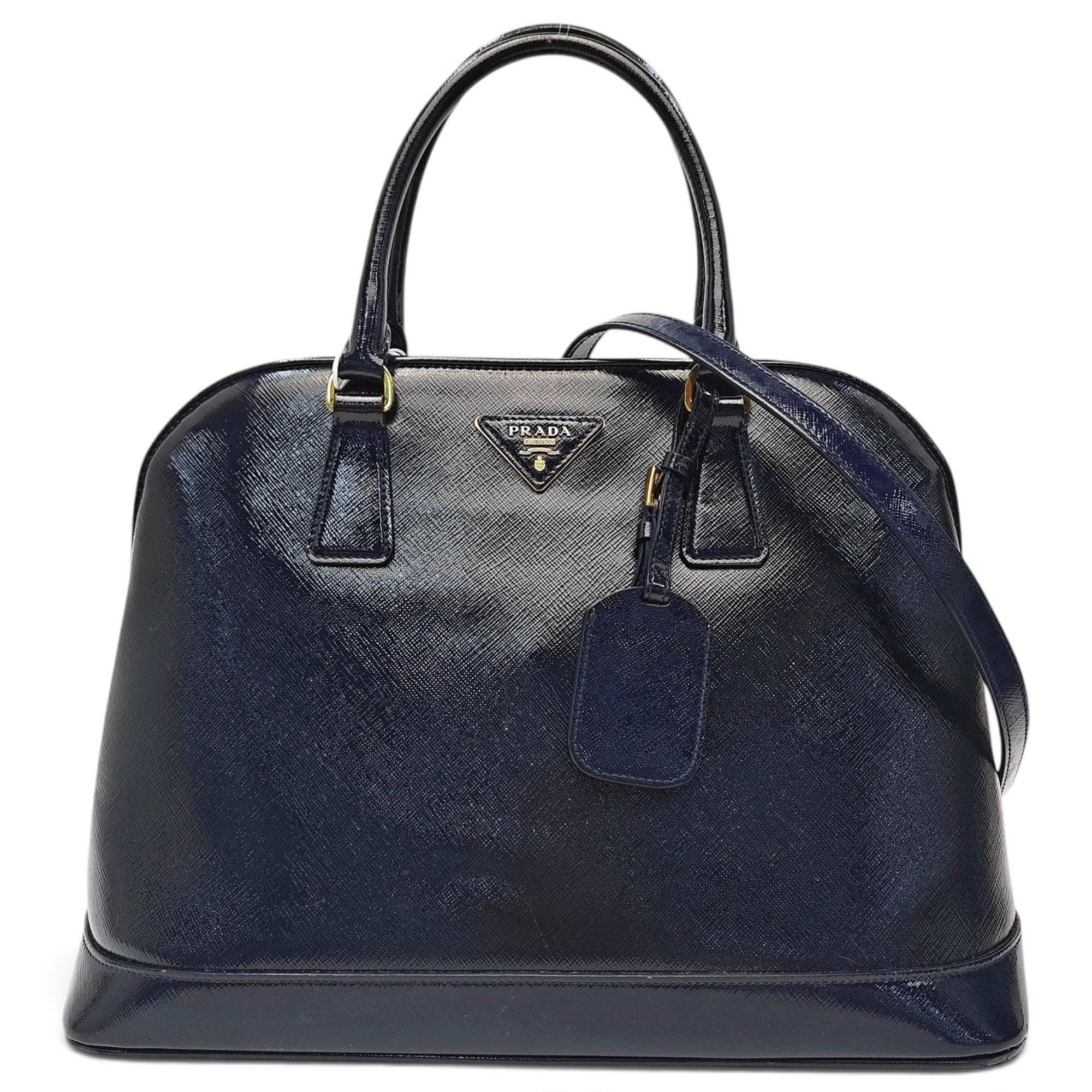 Promenade patent leather handbag