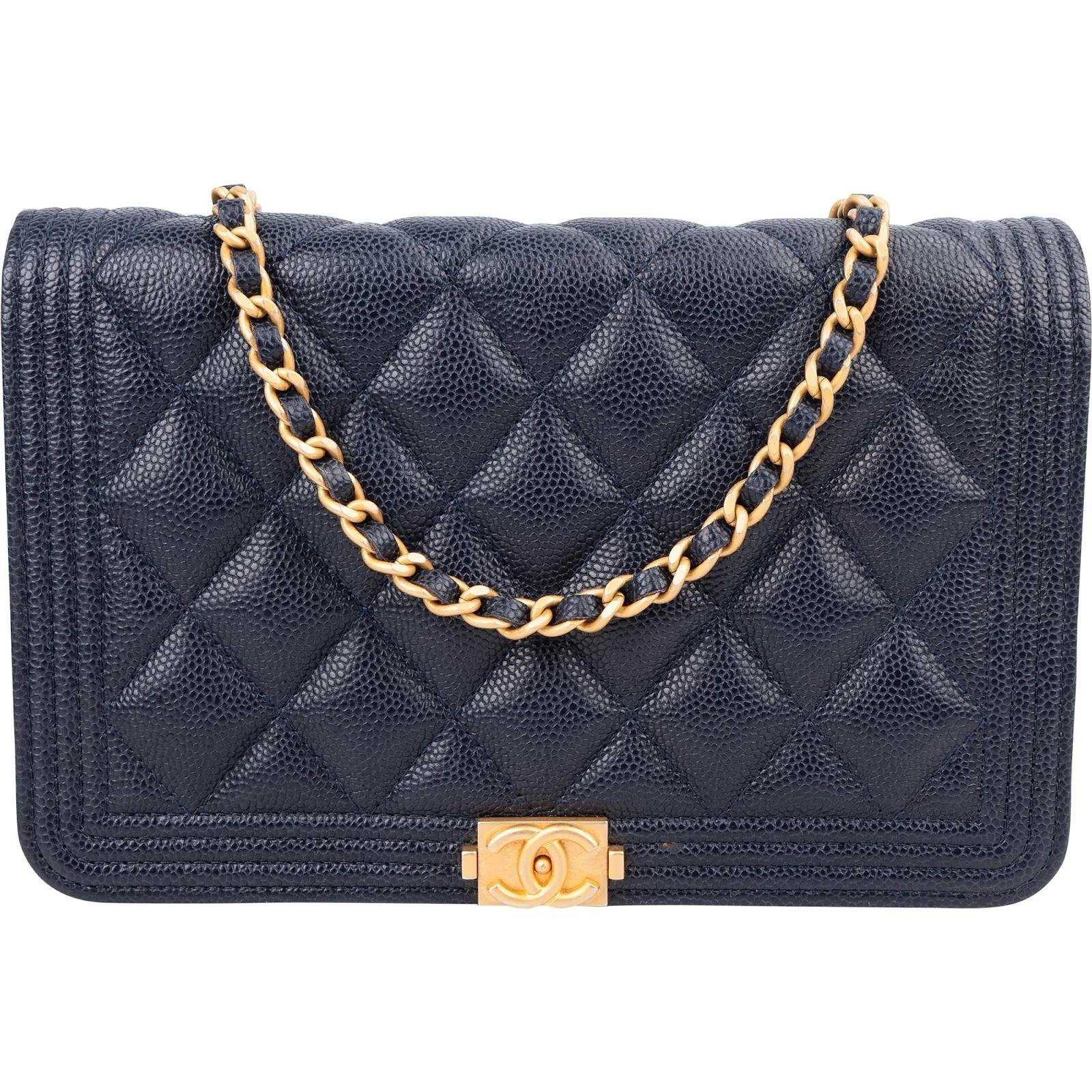 Wallet On Chain Boy leather crossbody bag