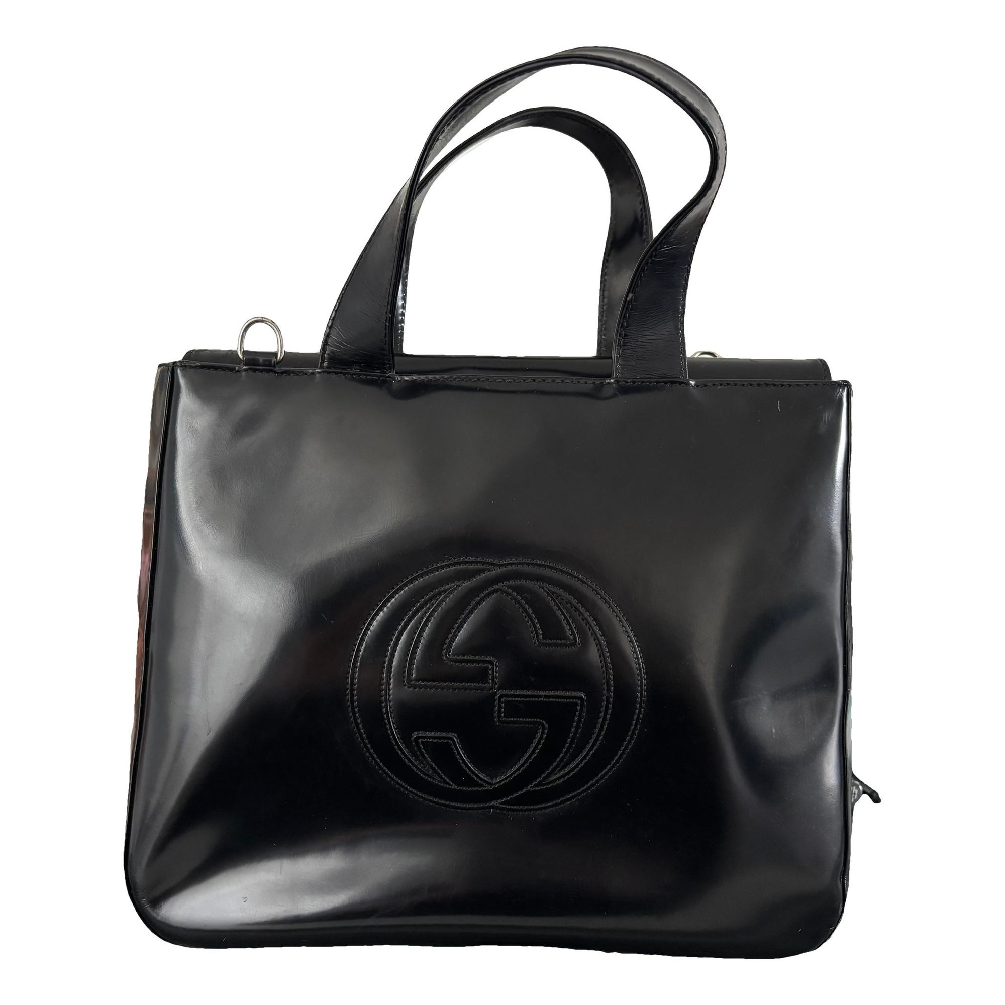 Patent leather handbag