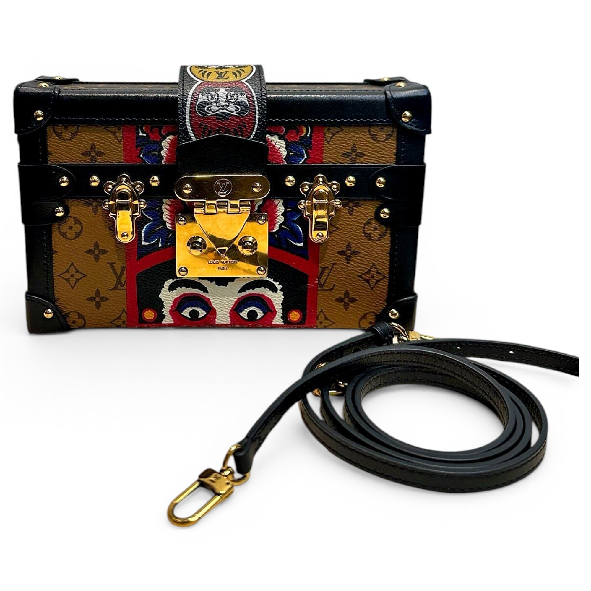 Petite Malle leather crossbody bag