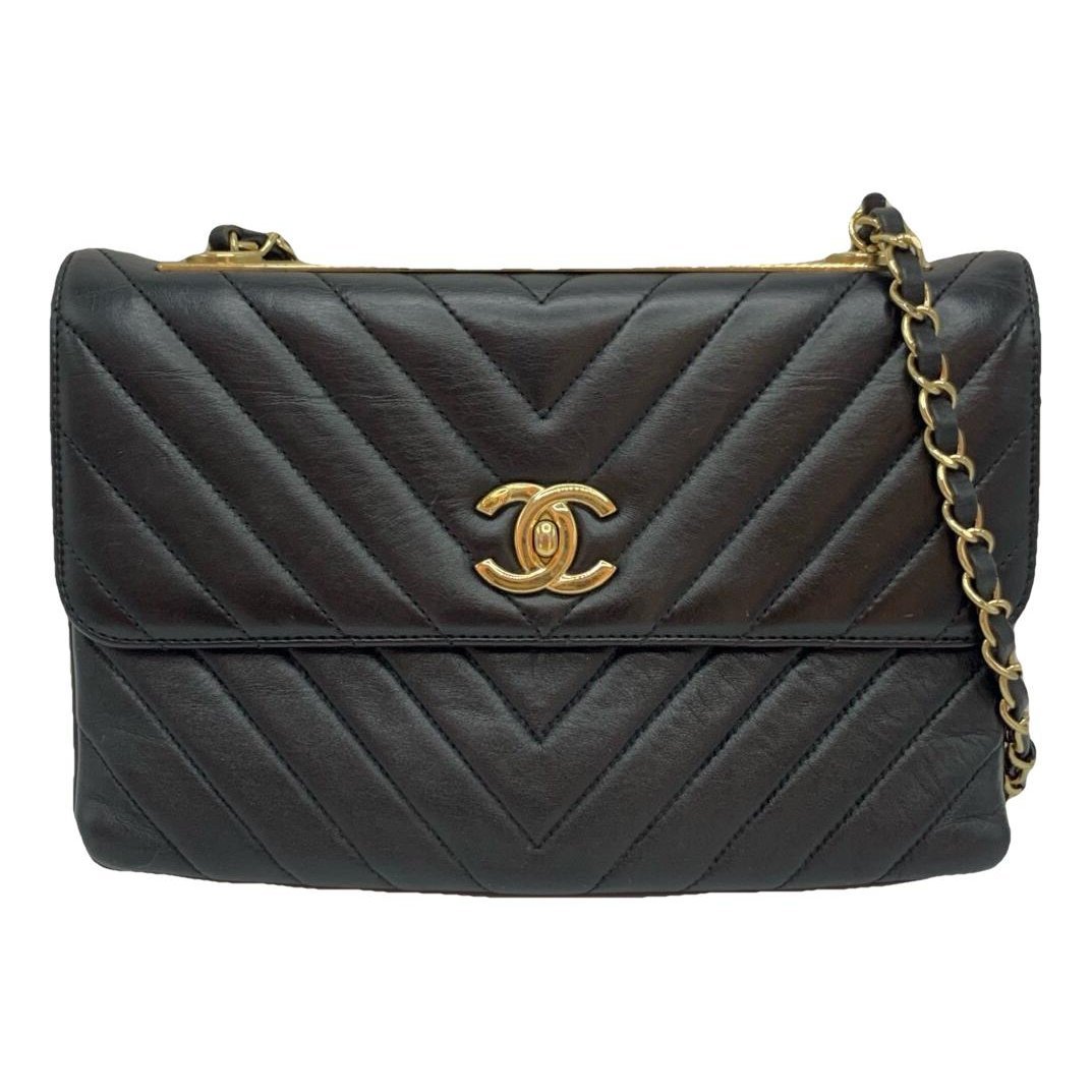 Trendy CC Flap leather handbag