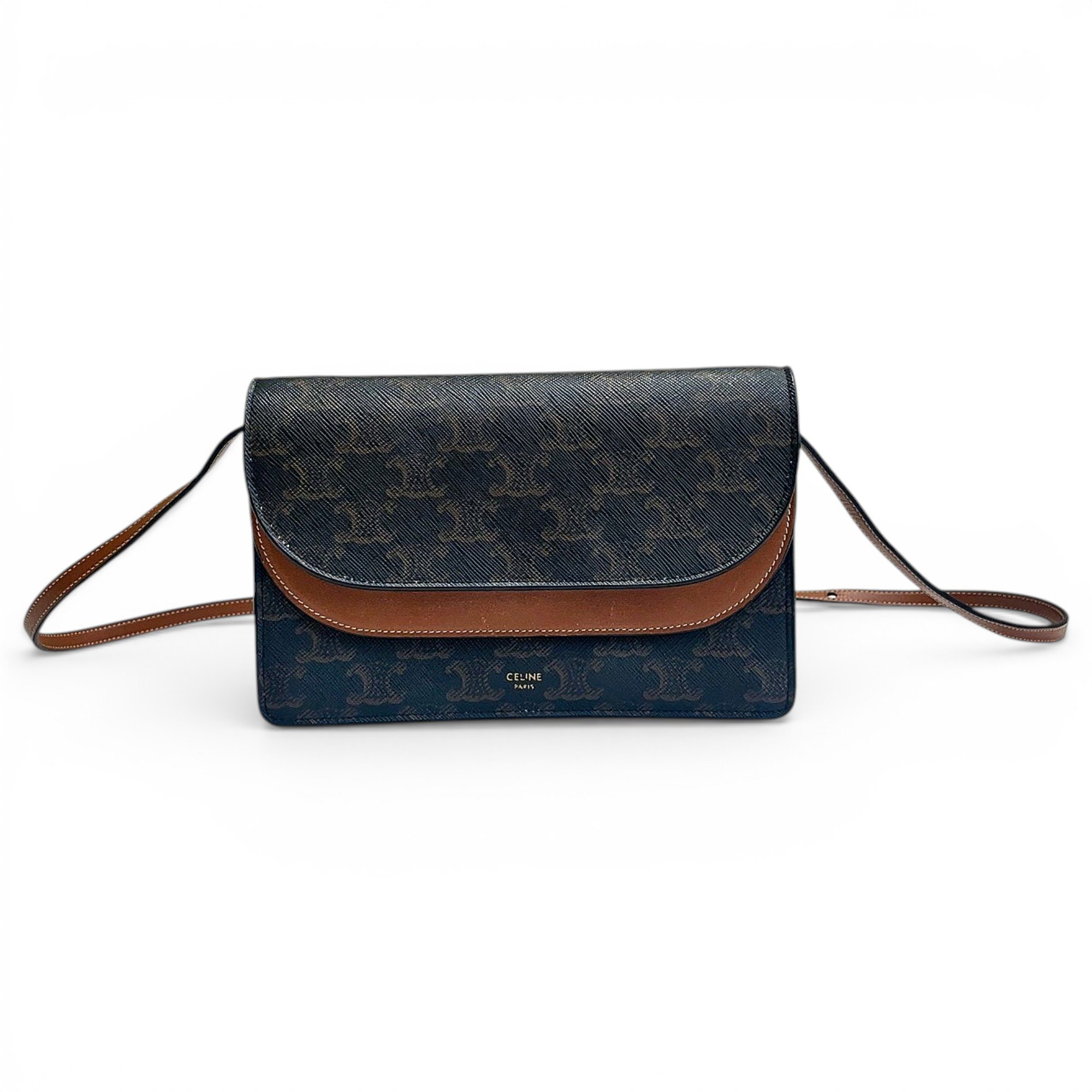 Triomphe leather handbag