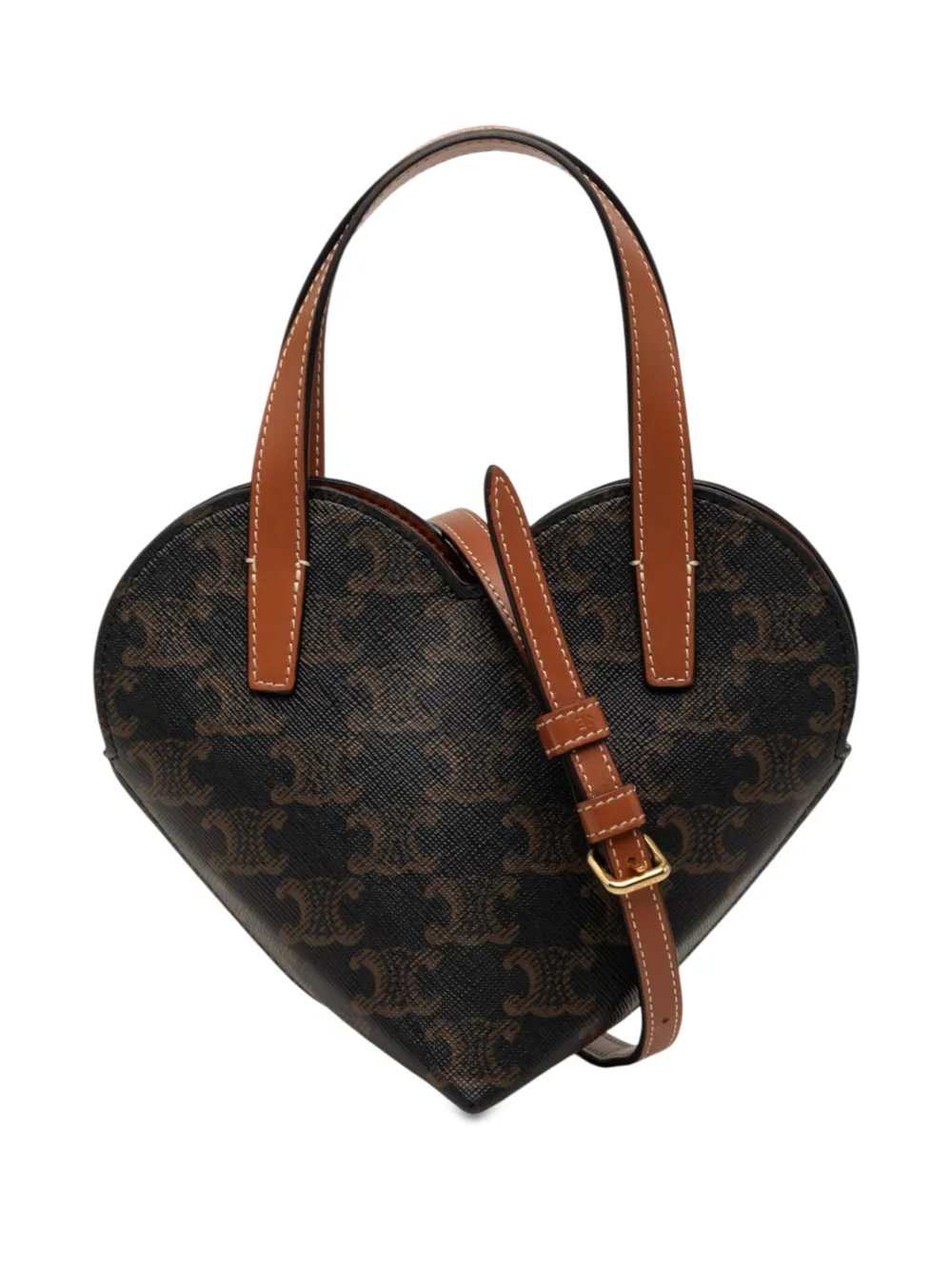 2025 Teen Triomphe Coated Canvas Coeur satchel