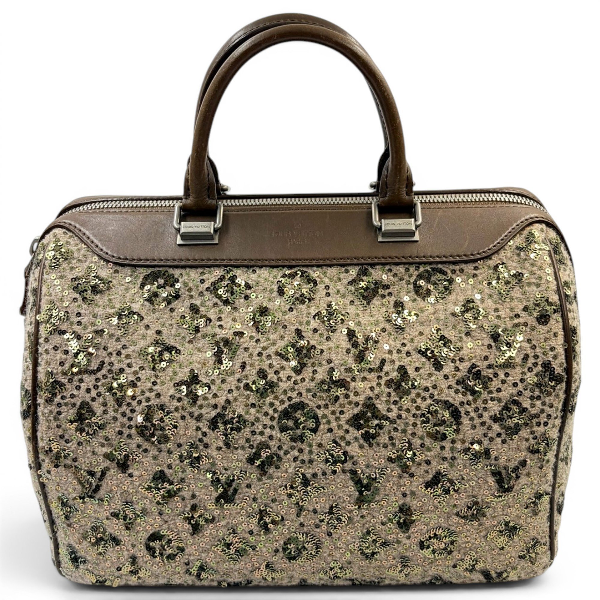 Louis Vuitton Speedy wool handbag