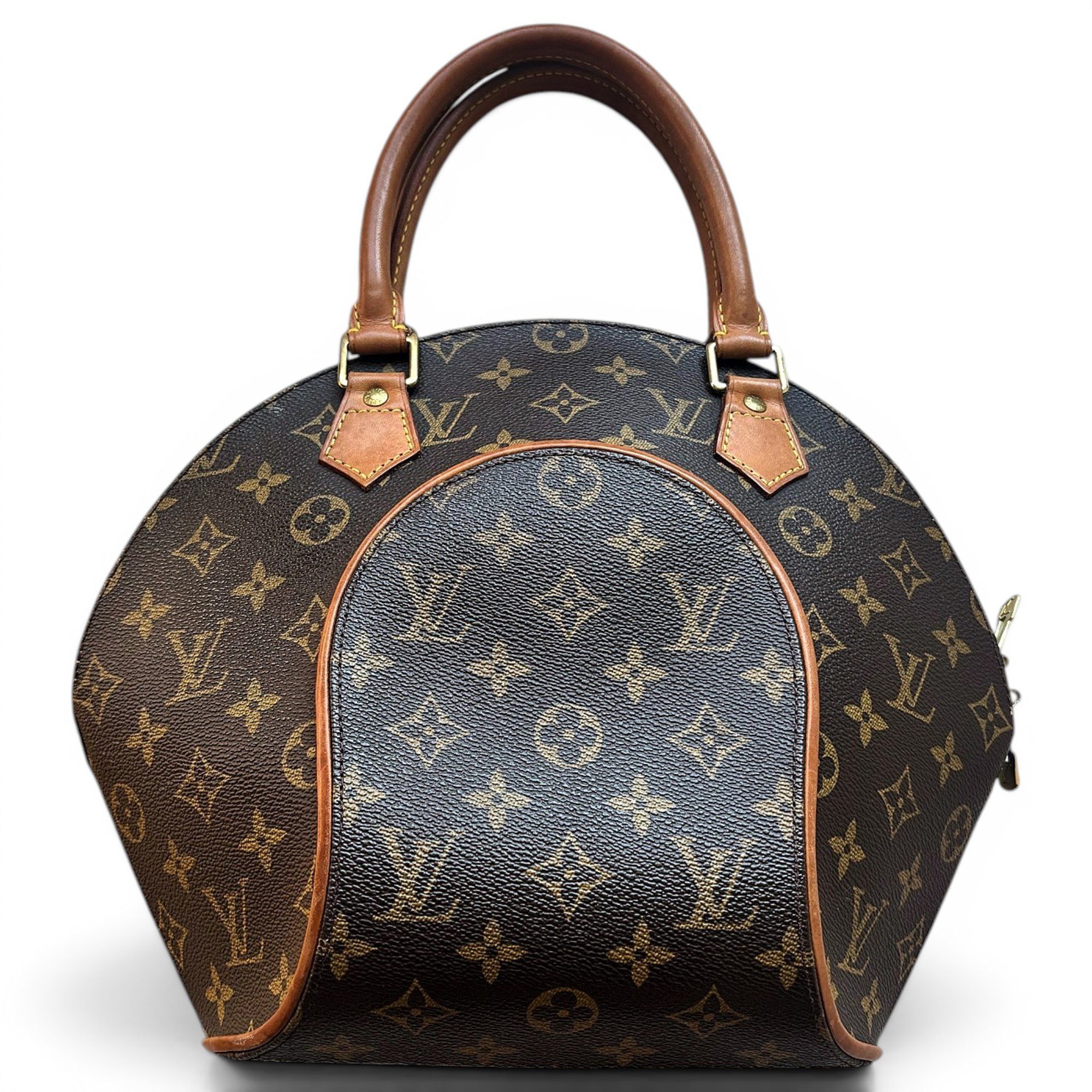 Ellipse leather handbag