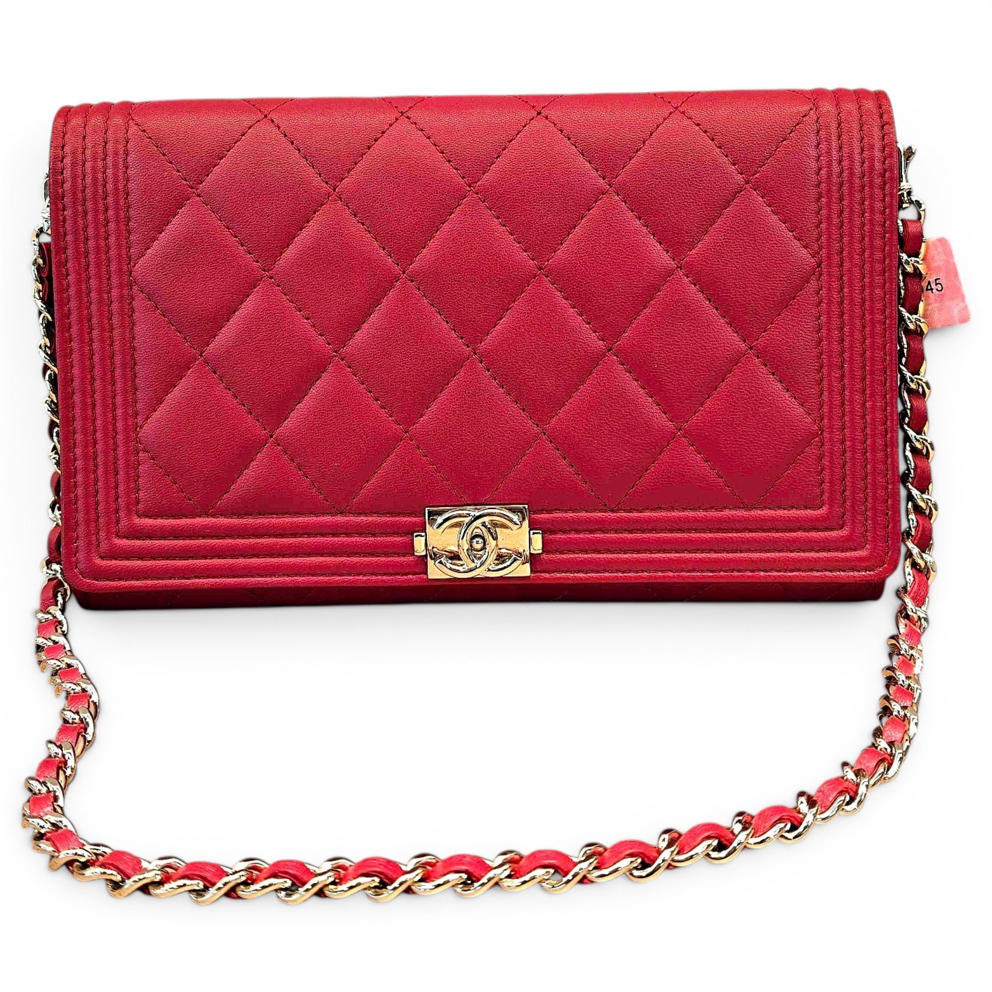 Wallet On Chain Boy leather crossbody bag