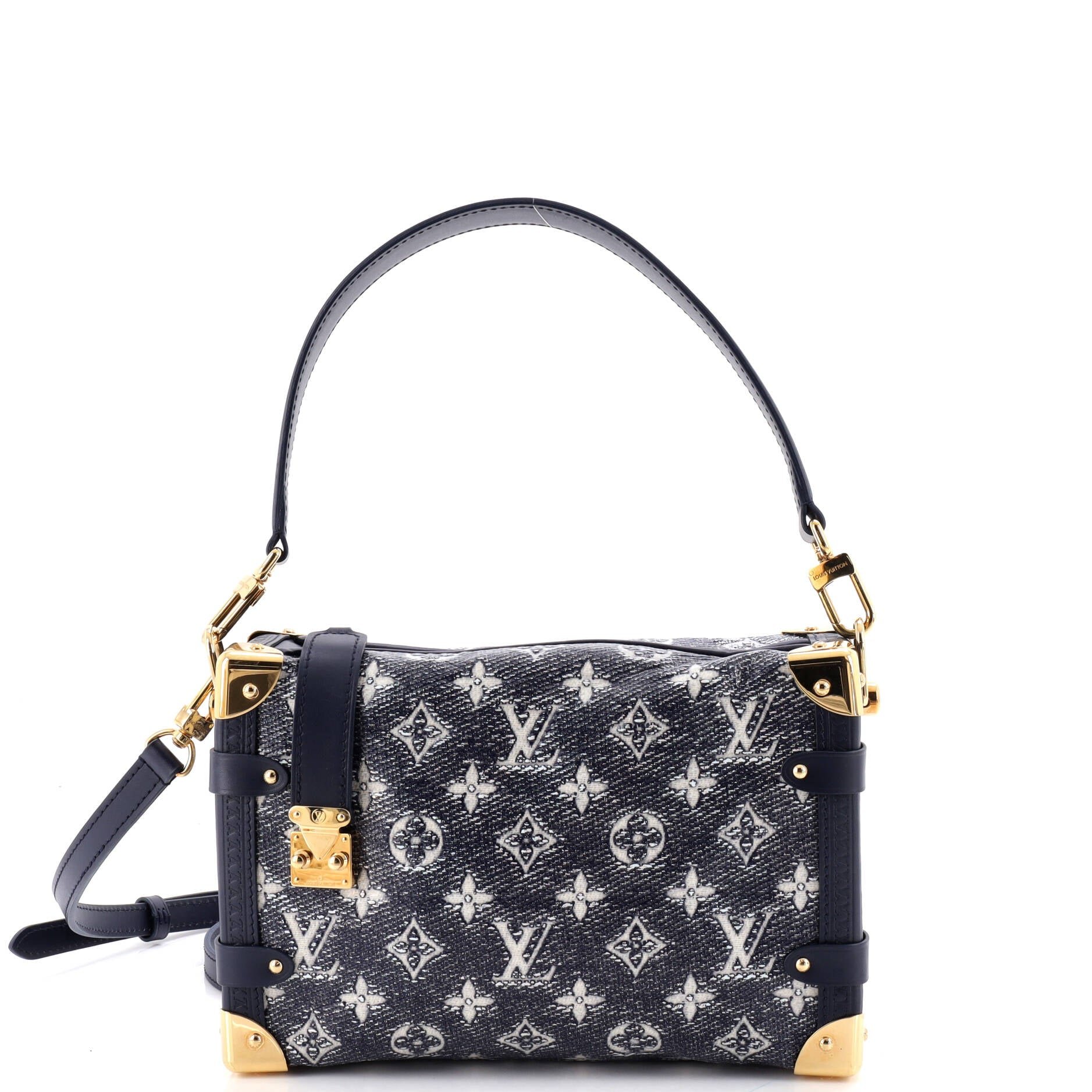 Side Trunk Handbag Monoglam Jacquard Canvas MM