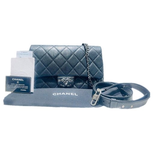 Leather clutch bag