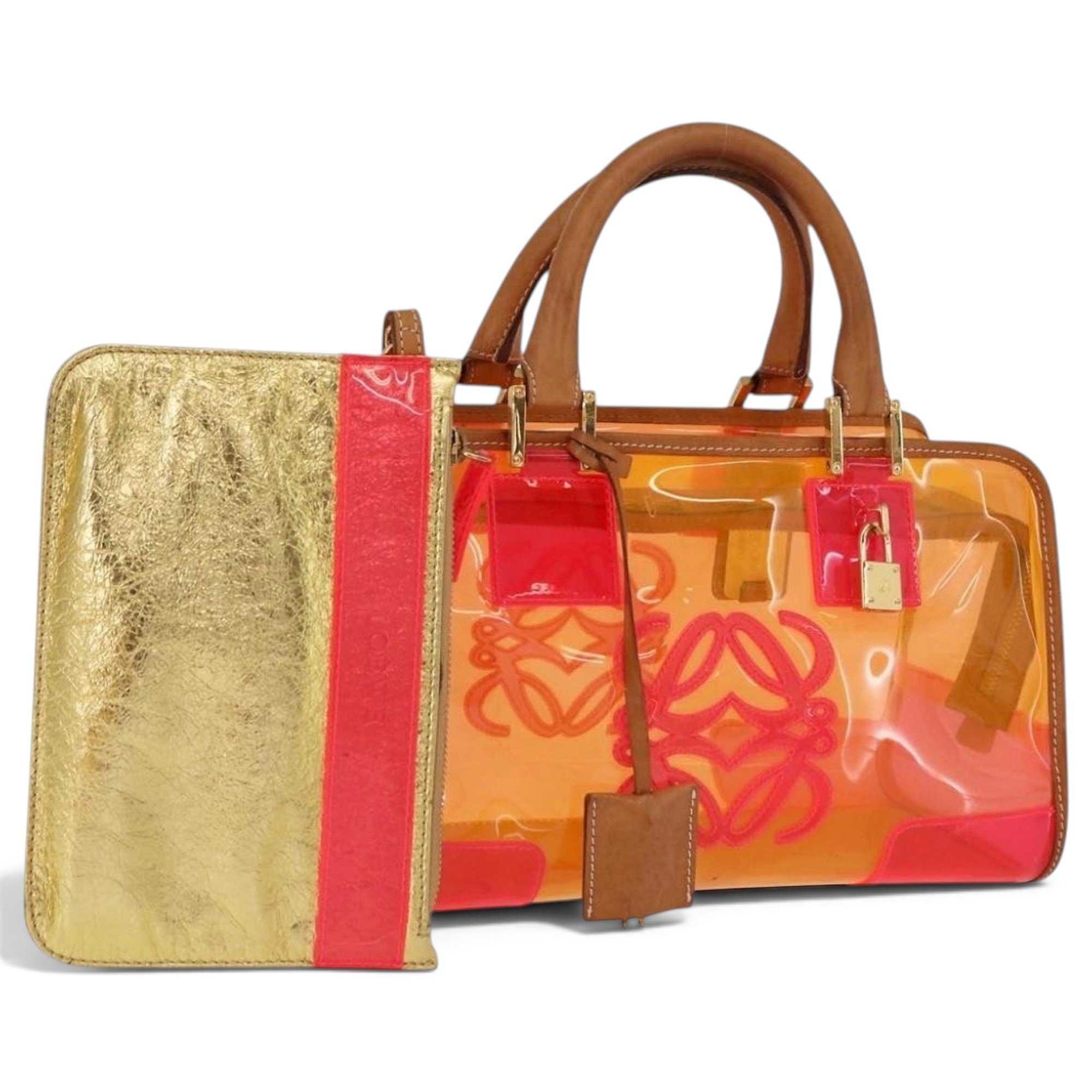 Anagram leather handbag