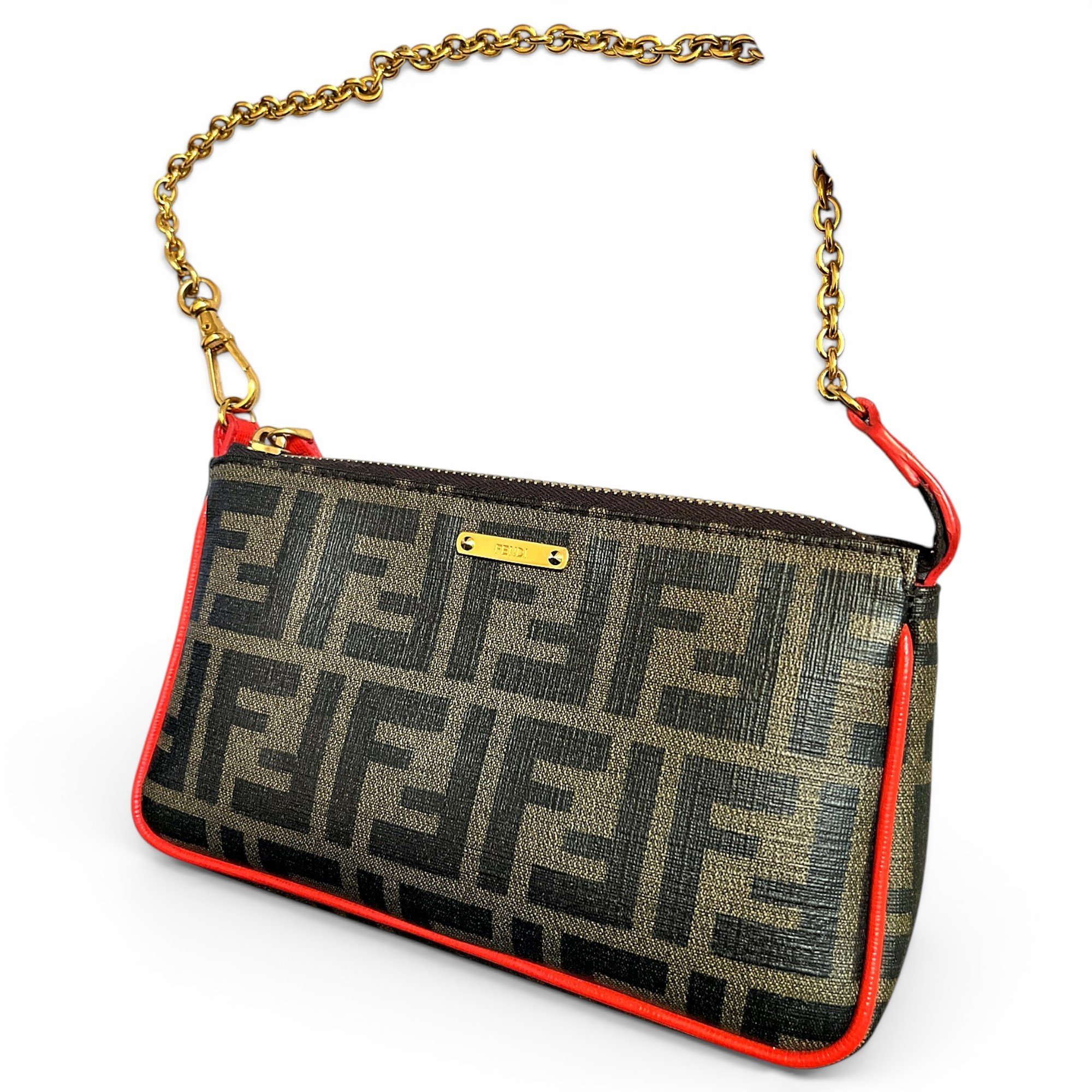 Patent leather clutch bag