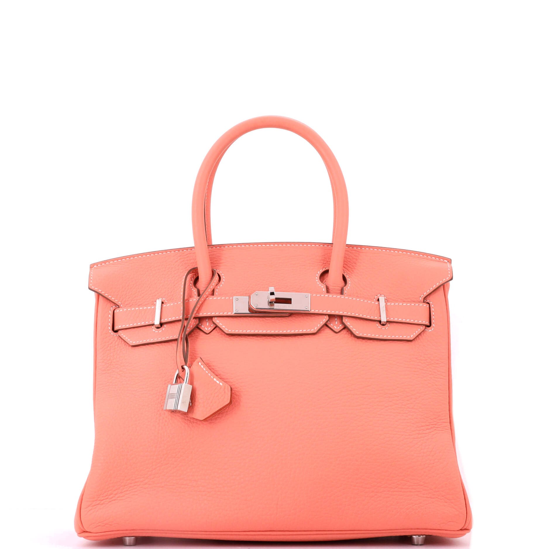 Hermes Birkin Handbag Crevette Clemence with Palladium Hardware 30