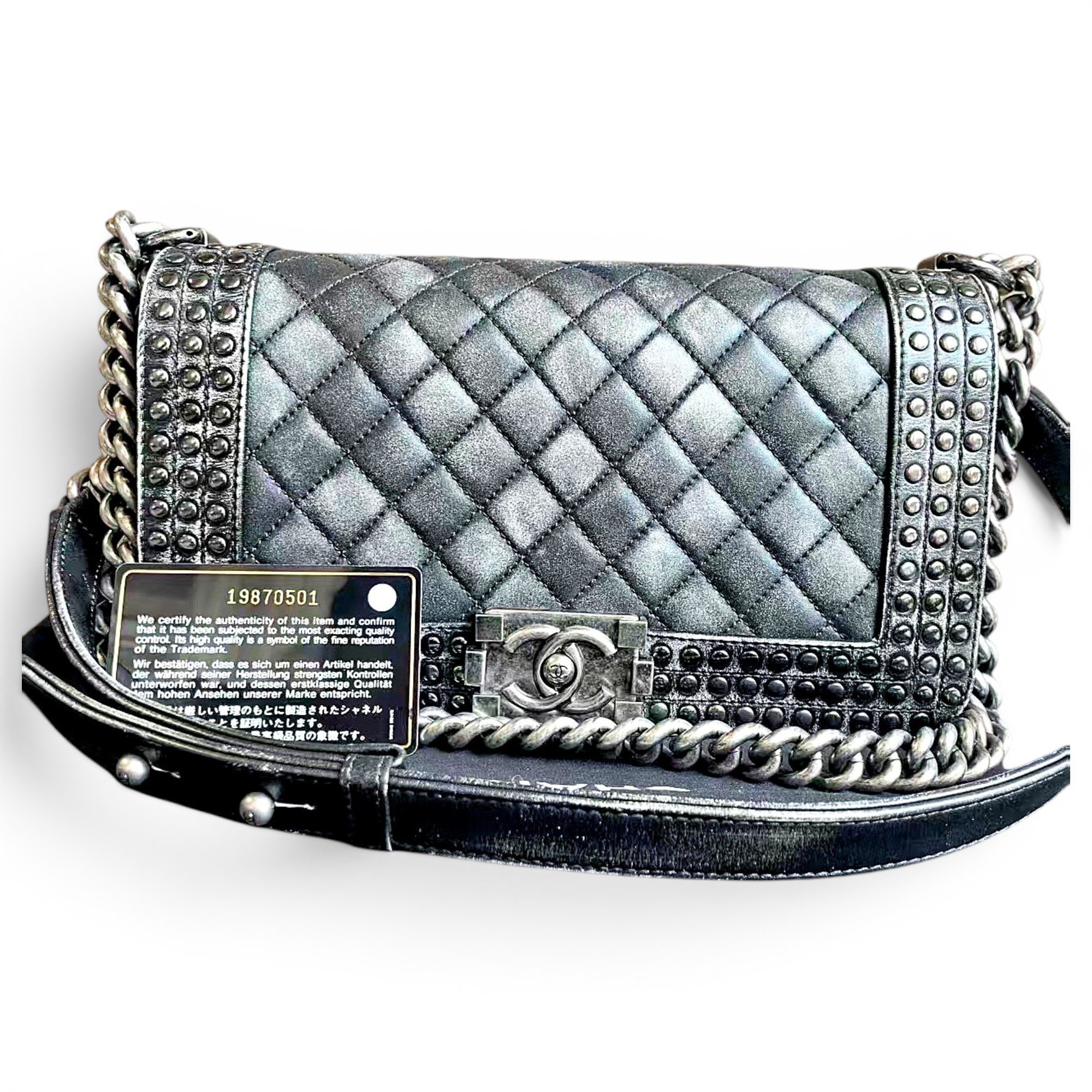 Boy leather crossbody bag