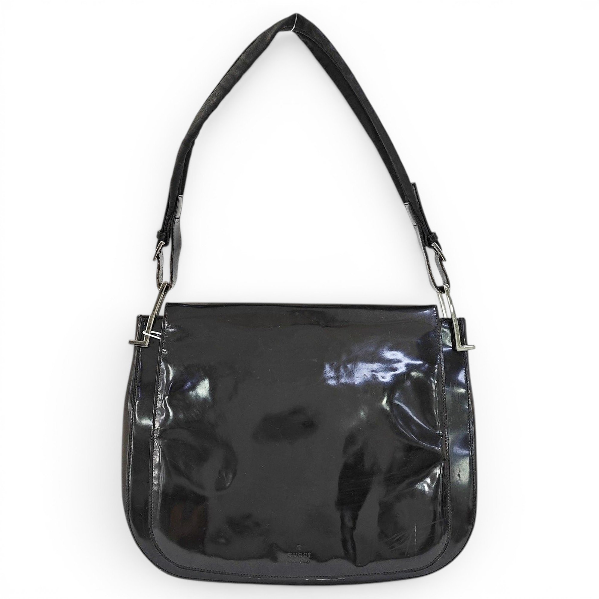 Patent leather handbag