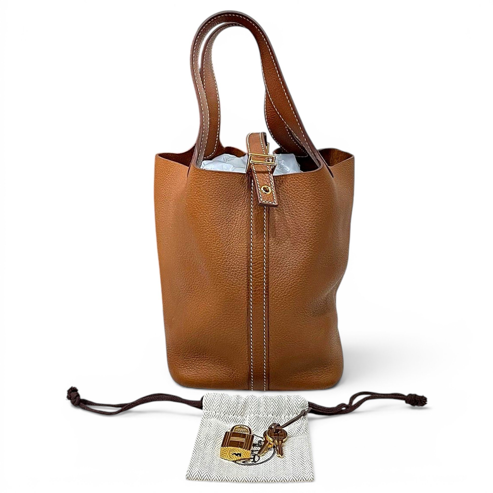 Picotin leather handbag