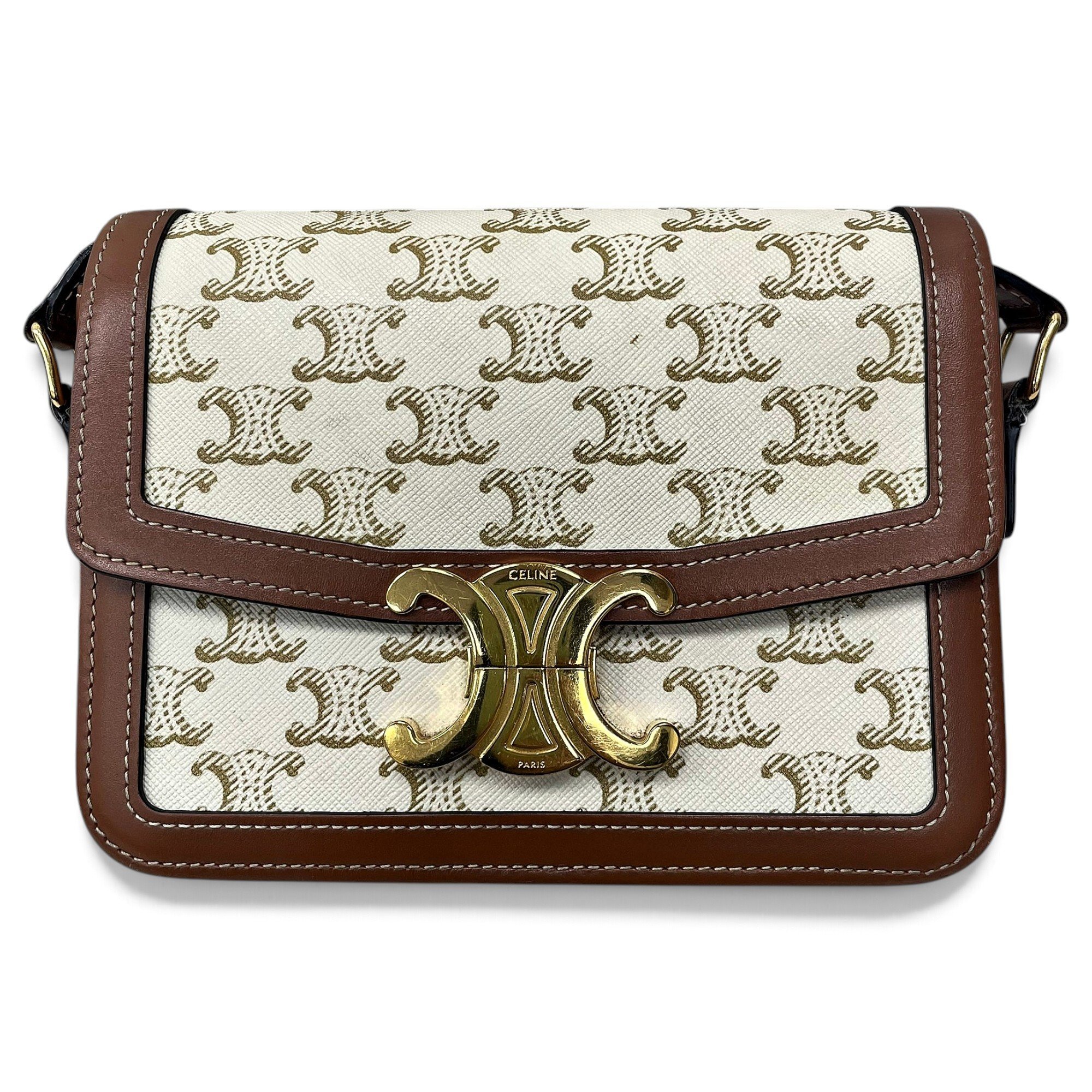 Triomphe leather handbag