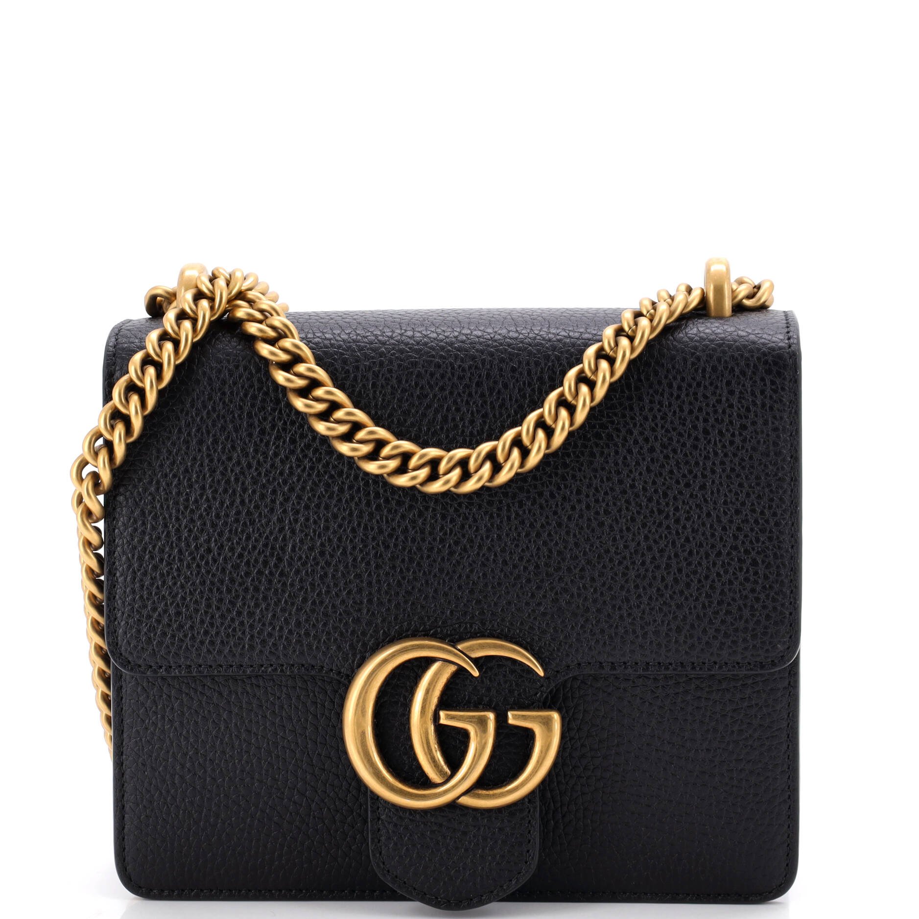 GG Marmont Chain Shoulder Bag Leather Small