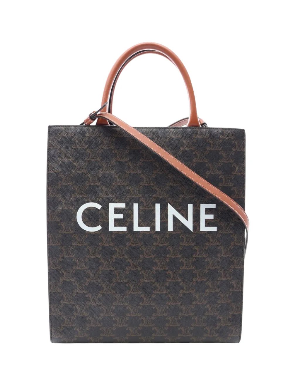 2010-2026 Small Triomphe Coated Canvas Vertical Cabas Tote satchel