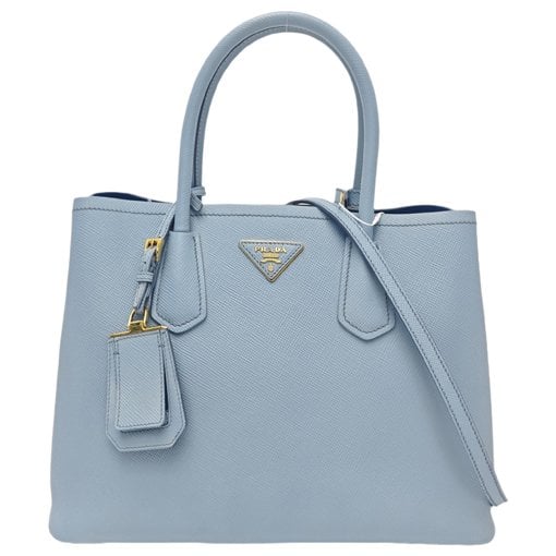 Double leather handbag