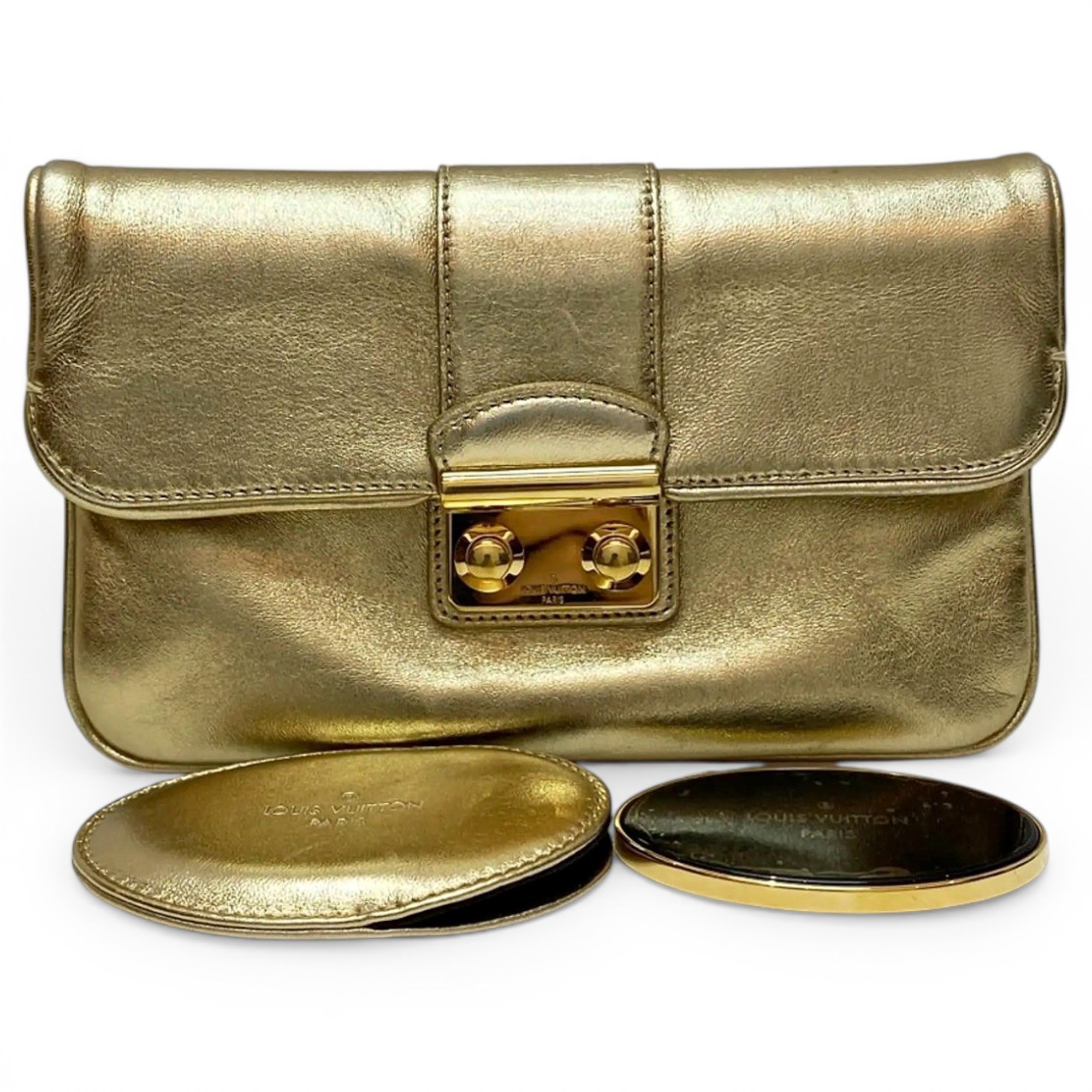 Leather clutch bag