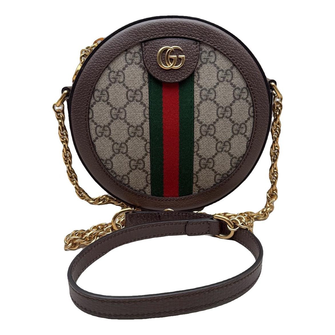 Ophidia Round leather handbag