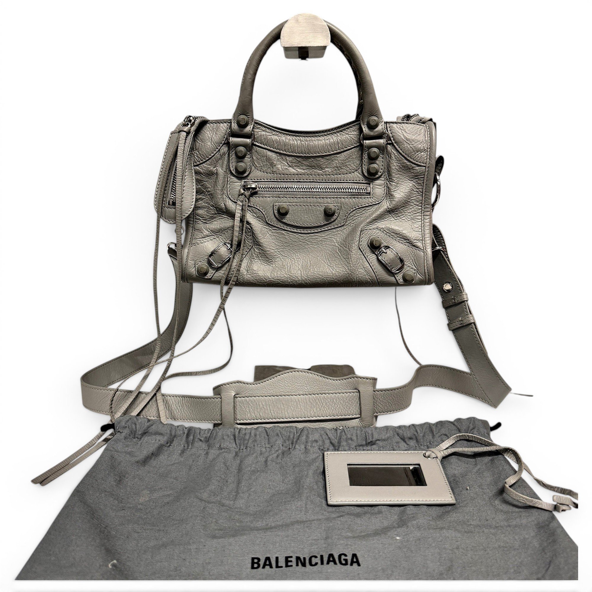 Classic Metalic leather handbag